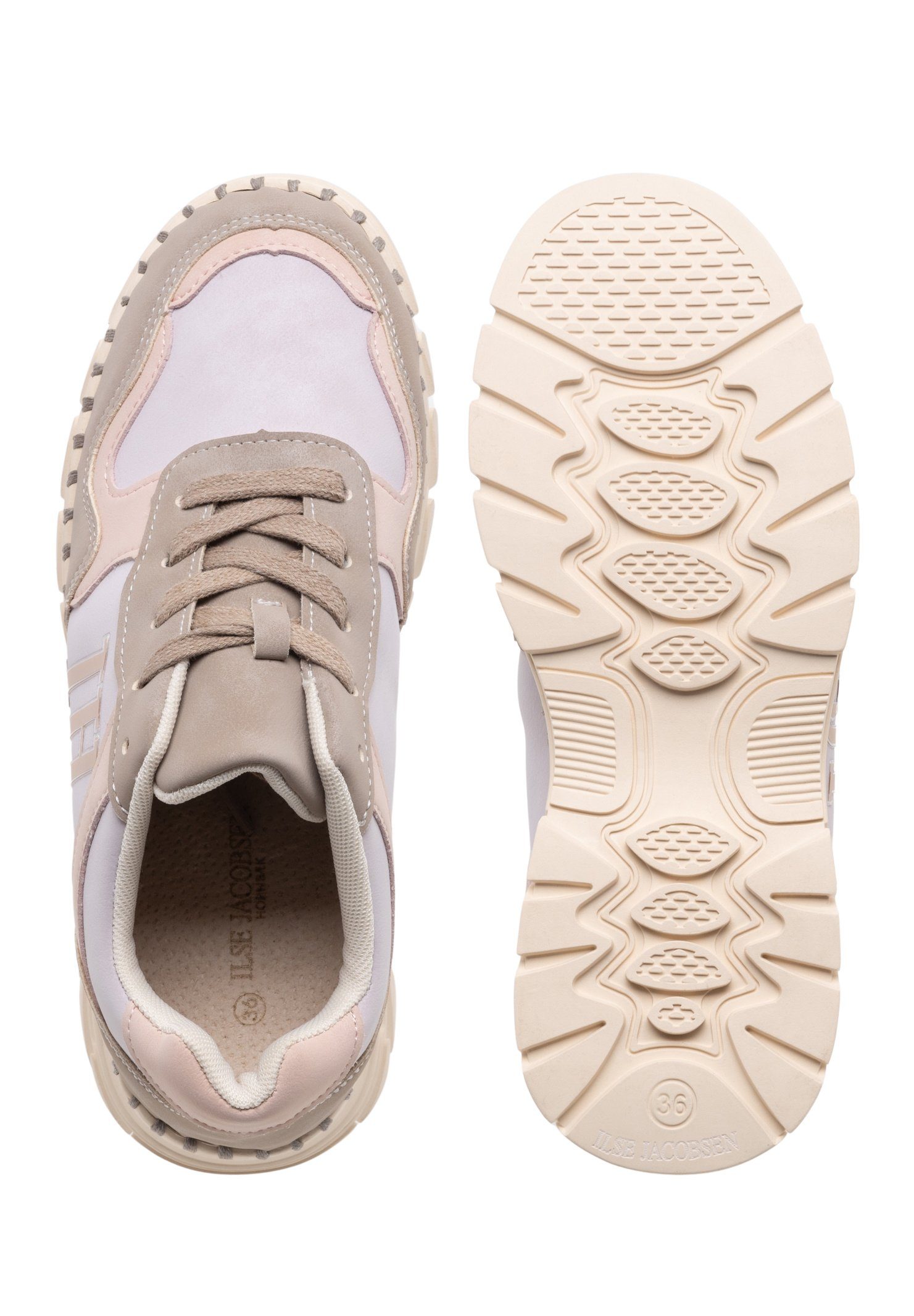 Ilse Jacobsen TULIP4091 Sneaker Logo-Detail, atmungsaktive Mikrofaser, hoher Tragekomfort