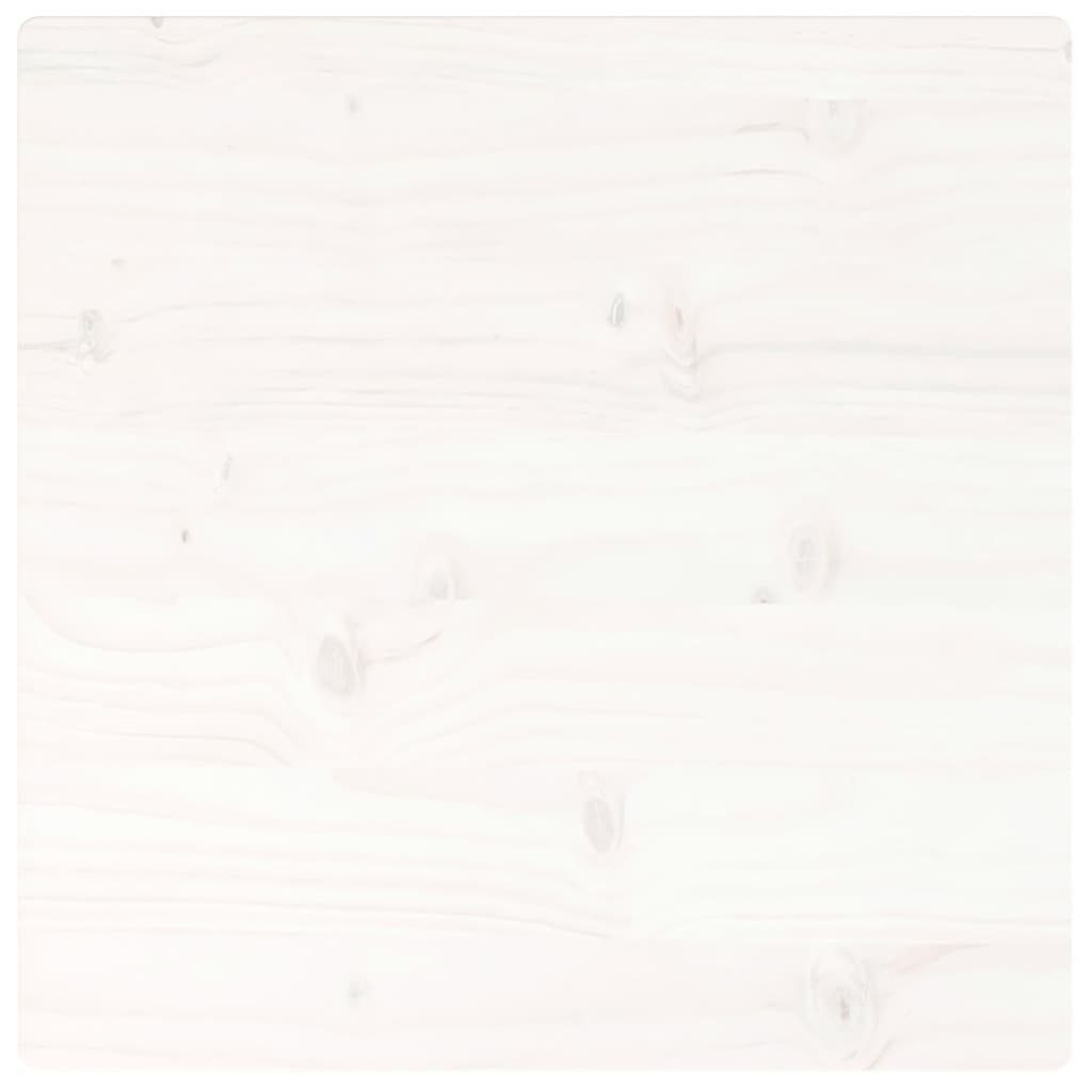 40x40x2,5 Tischplatte Massivholz Weiß St) Tischplatte vidaXL Kiefer cm Quadratisch (1