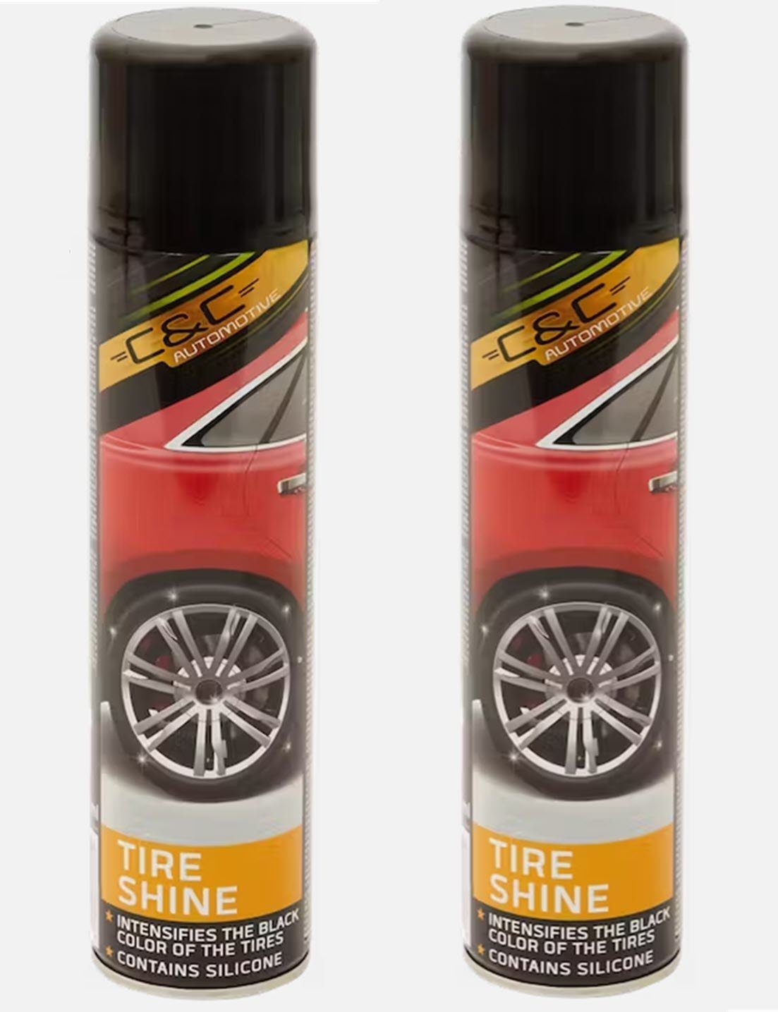 2 x Reifenspray Reifenglanz Techno a 400ml Pflegeset