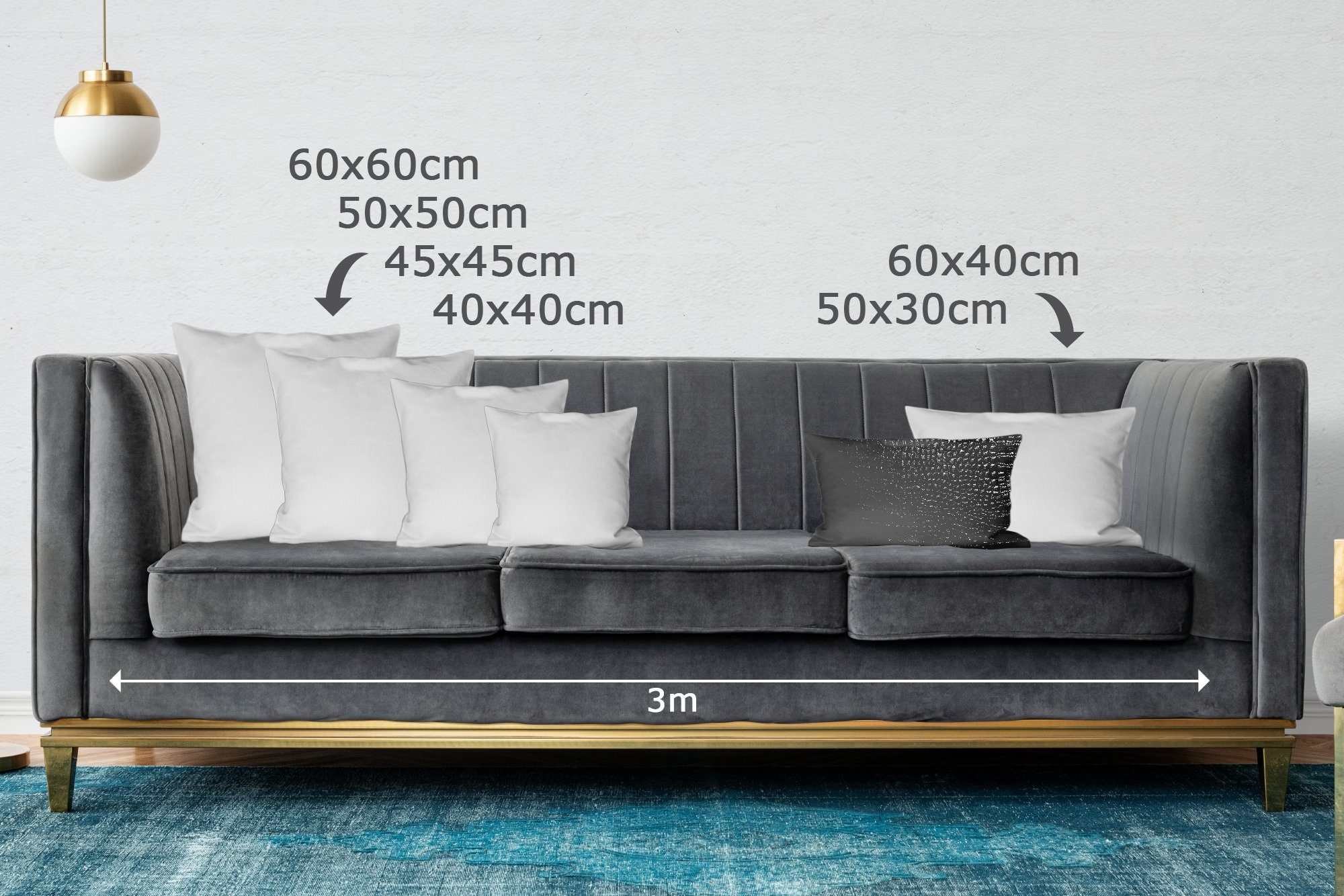 MuchoWow Dekokissen Leder - Textur - Schwarz - Grau, Kissenbezug für Sofa, Dekorationkissen, Kissenhüllen, 50x30 cm