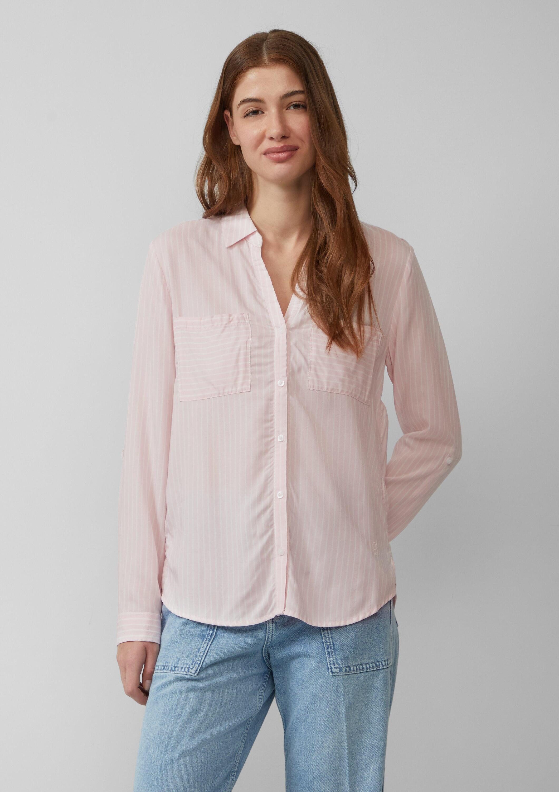 s.Oliver Langarmbluse Bluse Streifenbluse mit aufgesetzten günstig online kaufen