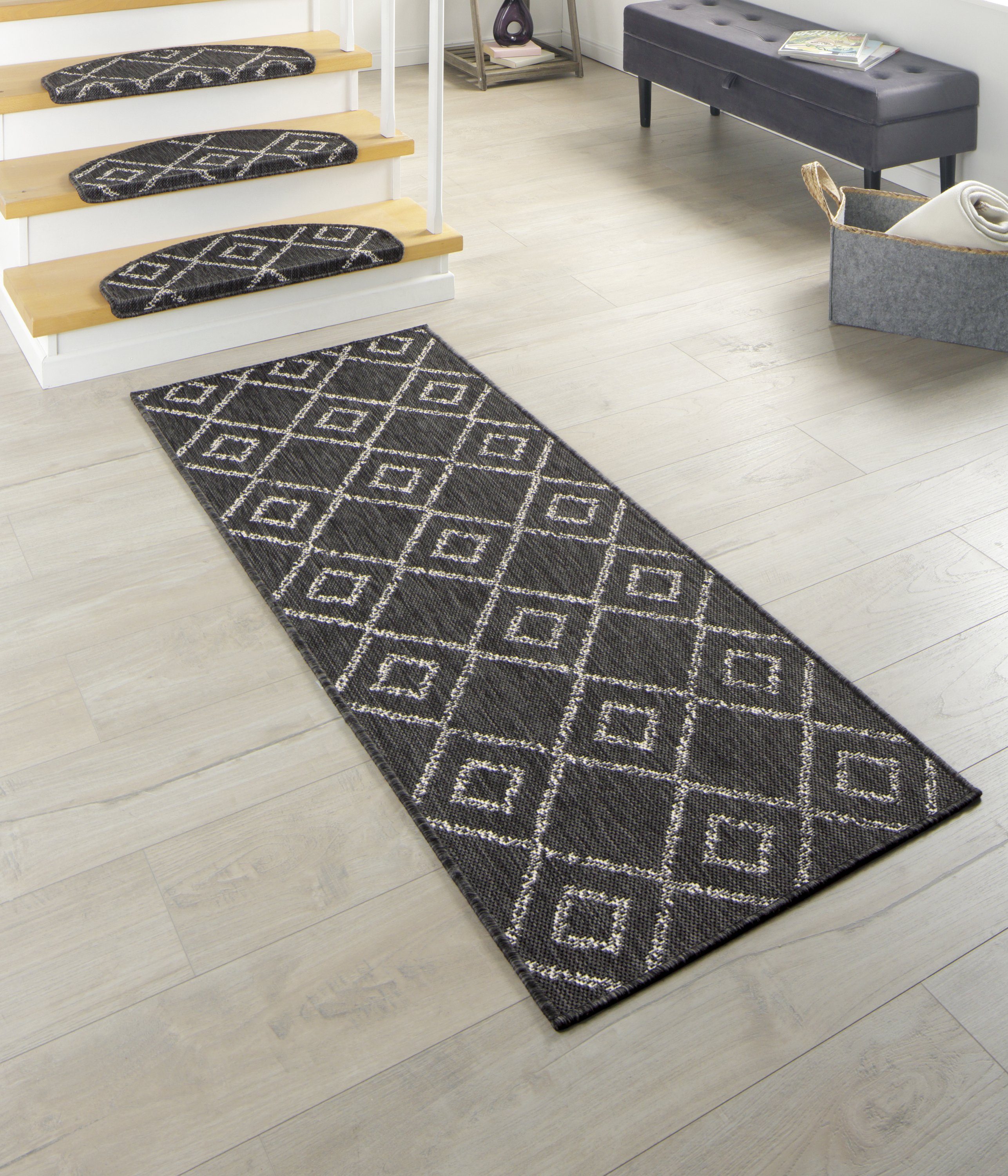 Peyer Syntex Designteppich 1 Brücke Livia Grafik Fb. anthrazit 60/110 cm, rechteckig