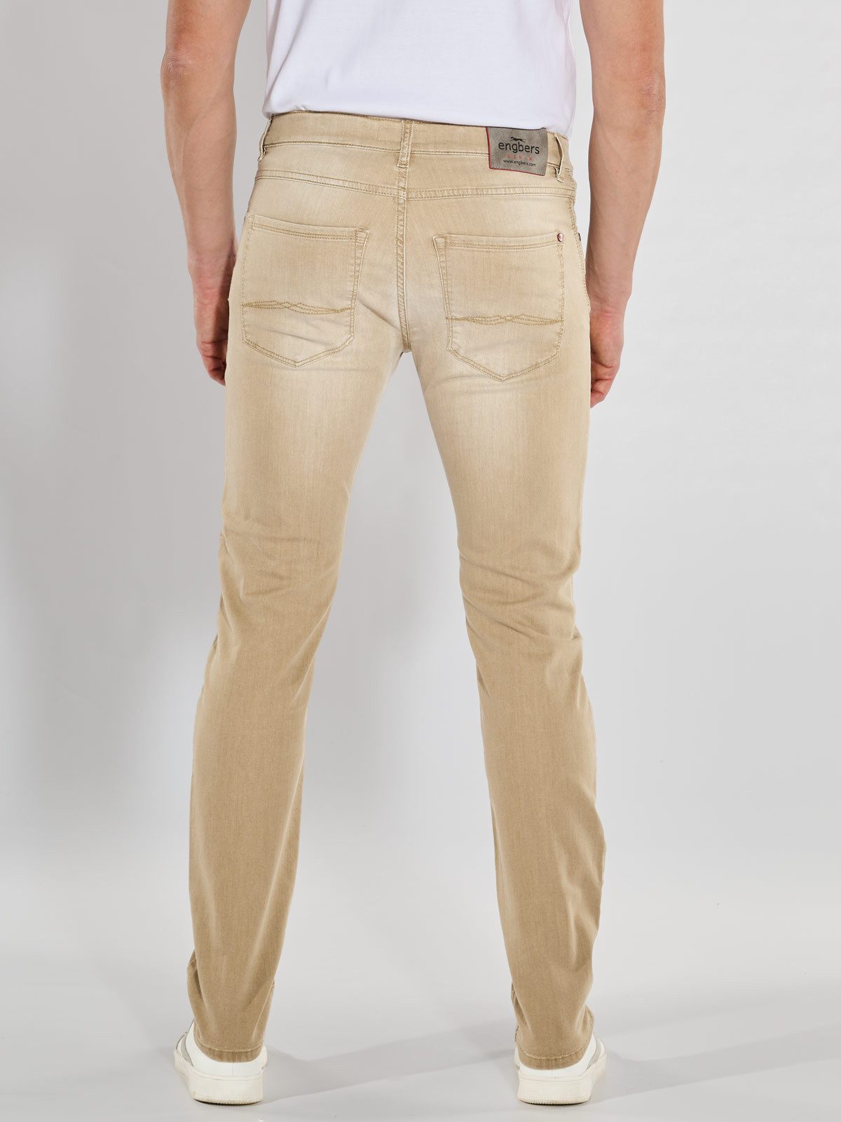 Engbers Stretch-Jeans Herren Super-Stretch Jeans regular, Sand