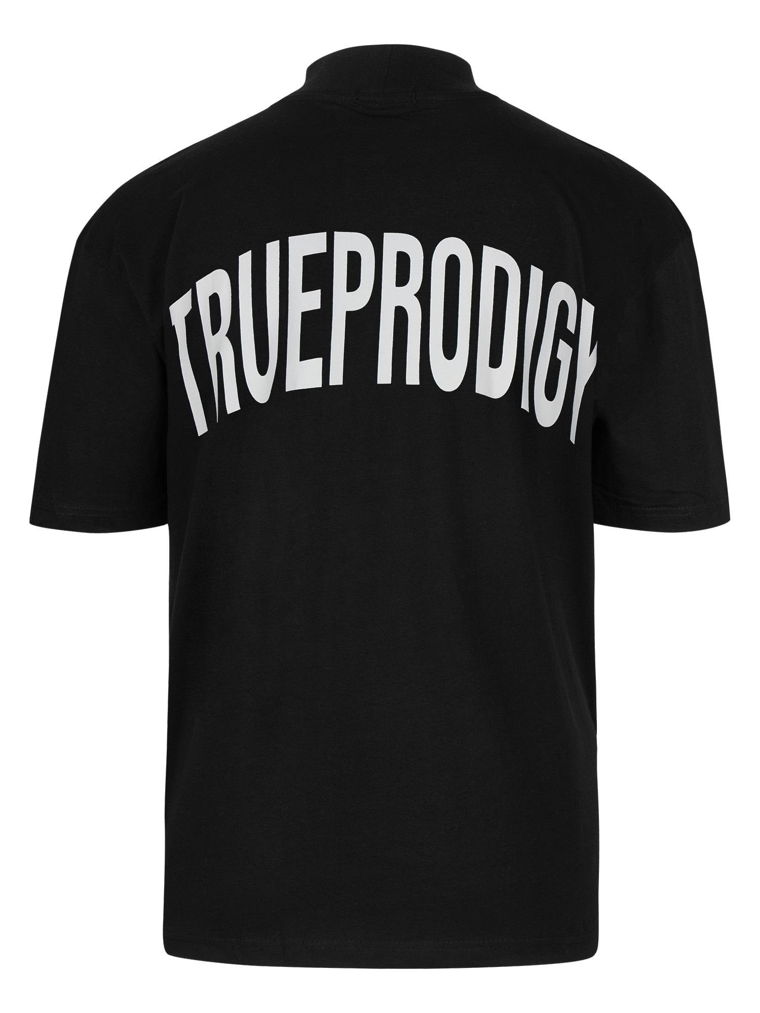 trueprodigy Oversize-Shirt Mikka Logoprint Stehkragen dicker Stoff