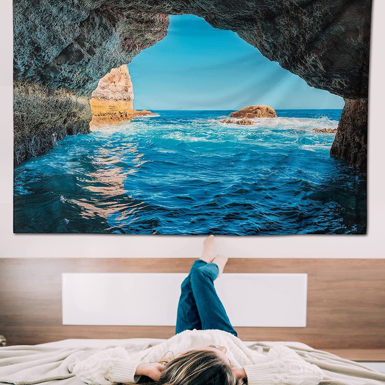 riijk Wandteppich Tagesdecke groß mit Motiv, als Picknickdecke. Wandtuch, Lichtecht, waschbar ohne Verblassen Digitaldruck – Bild 3 von 5