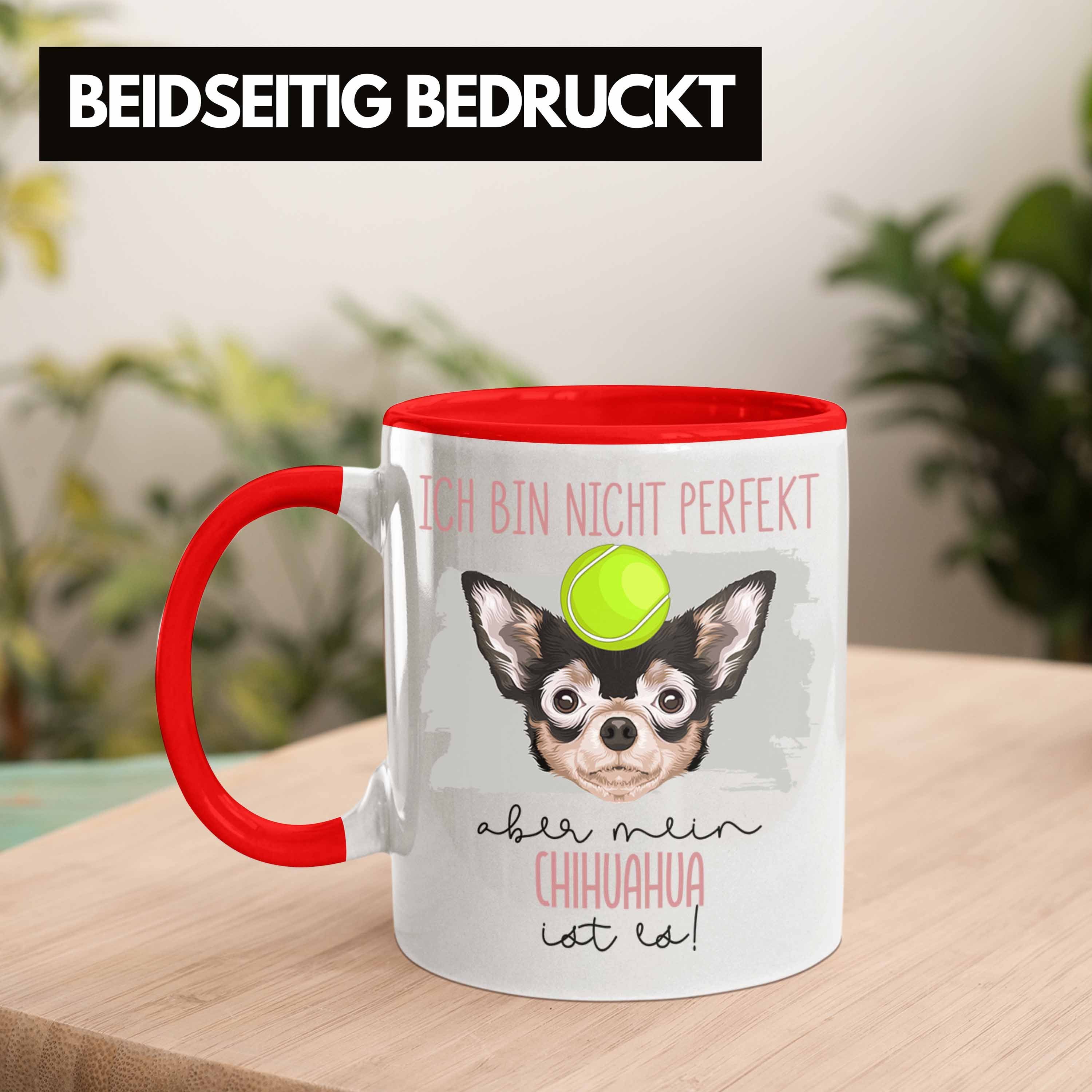 Geschenk Tasse Besitzer Chihuahua Tasse Trendation Spruch Lustiger Besitze Geschenkidee Rot