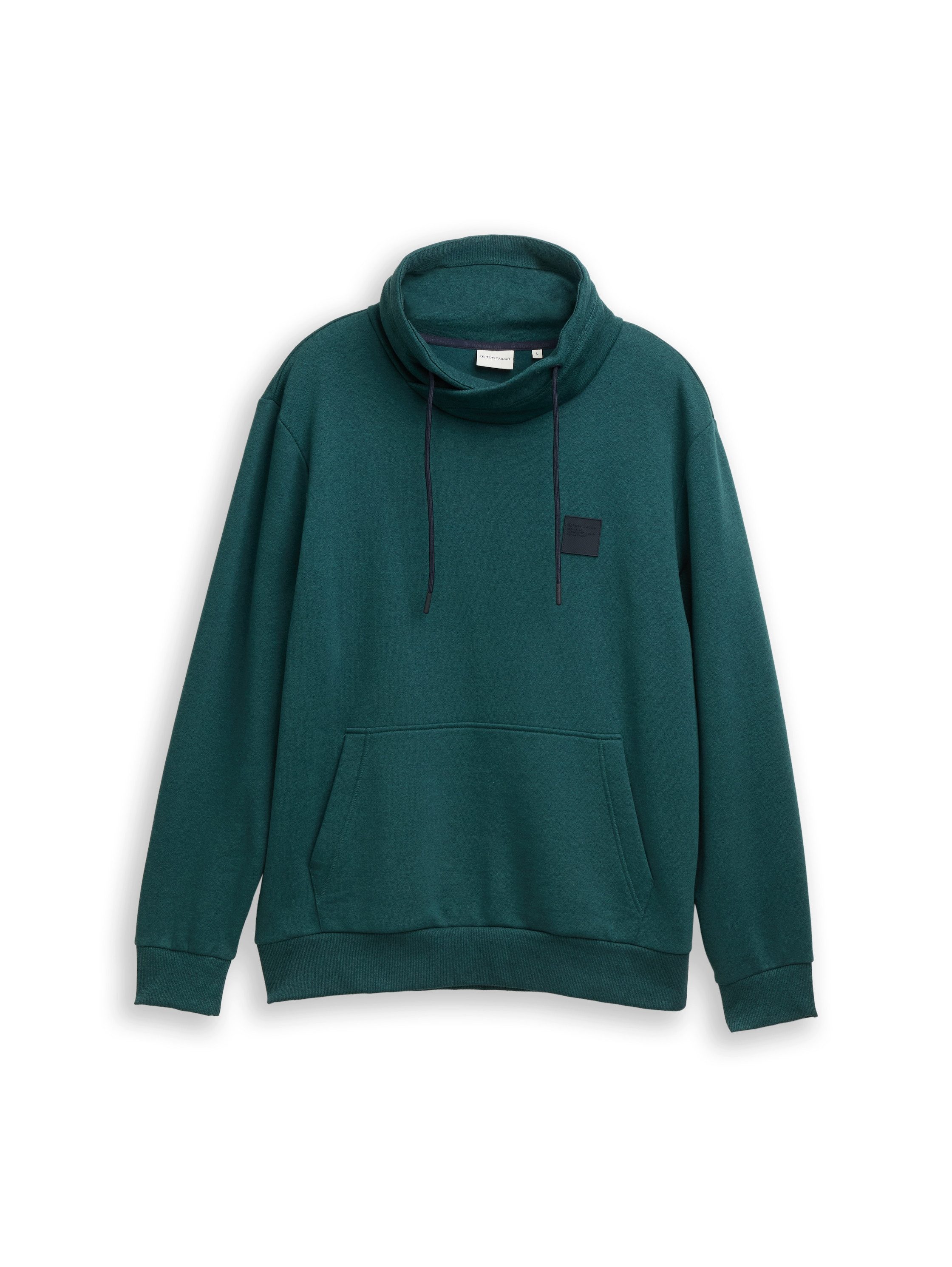 Kapuzenpullover Snood Sweatshirt in Melange-Optik