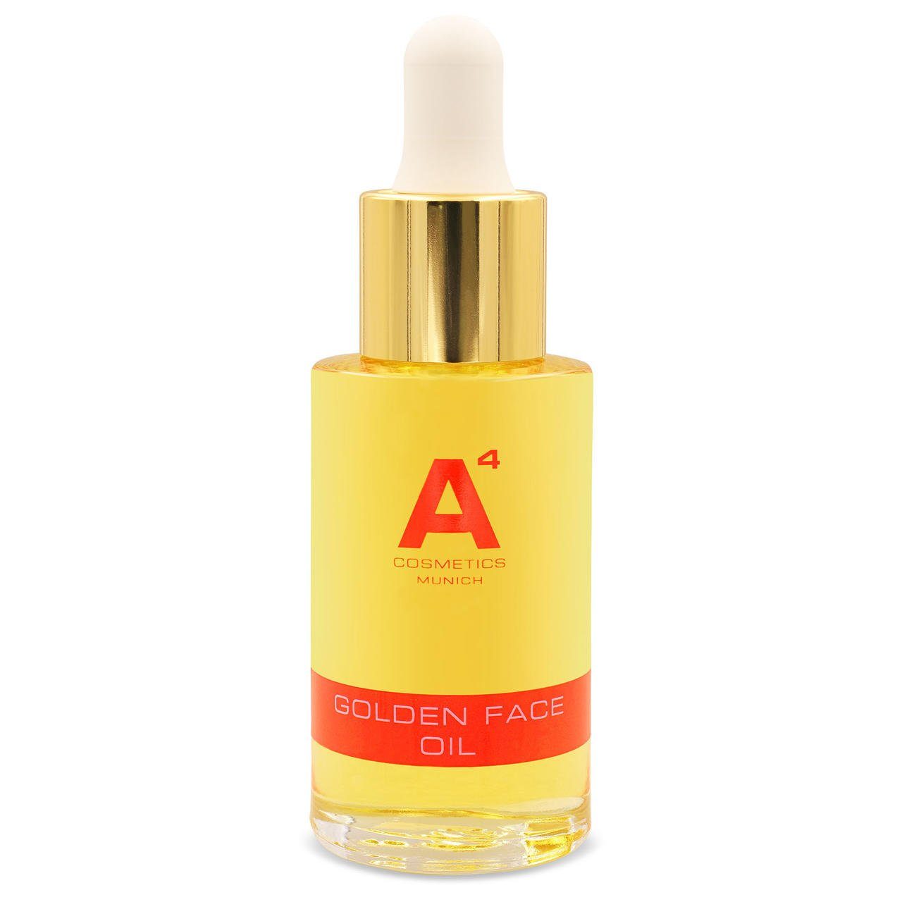A4 Cosmetics Gesichtsöl Golden Face Oil, Intensive Anti-Aging-Pflege – 100% reine Pflanzenö