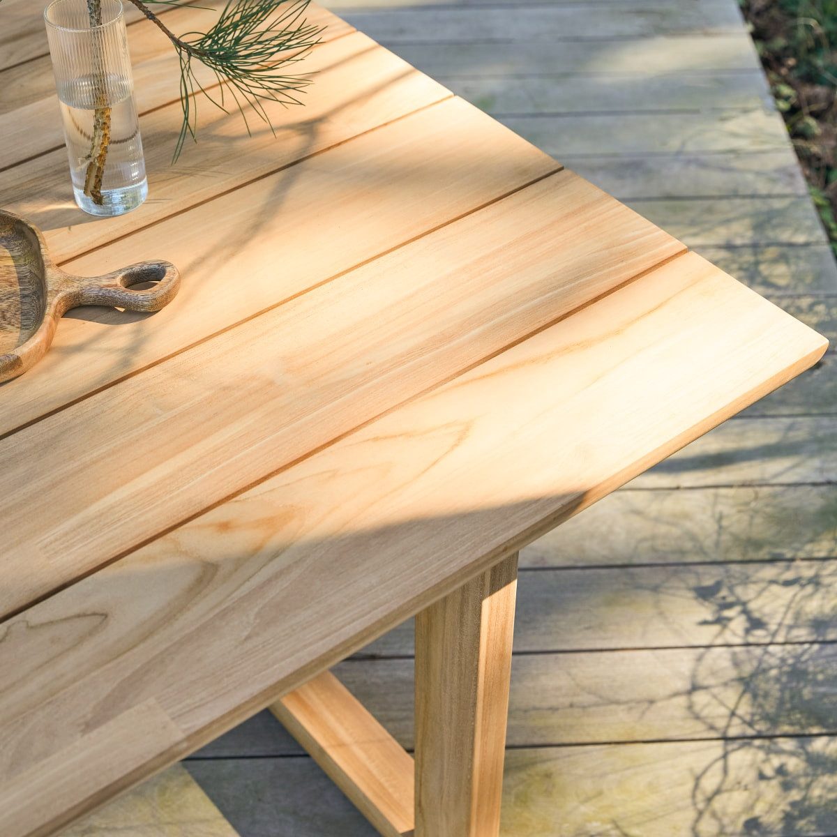 Tikamoon Garten-Essgruppe Noah Gartenmöbel-Set aus massivem Teakholz, 6 Stühle