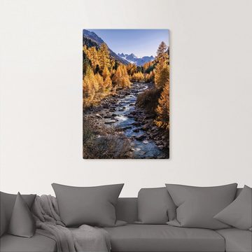 Artland Leinwandbild Herbst im Oberengadin, Vier Jahreszeiten Bilder (1 St), auf Keilrahmen gespannt