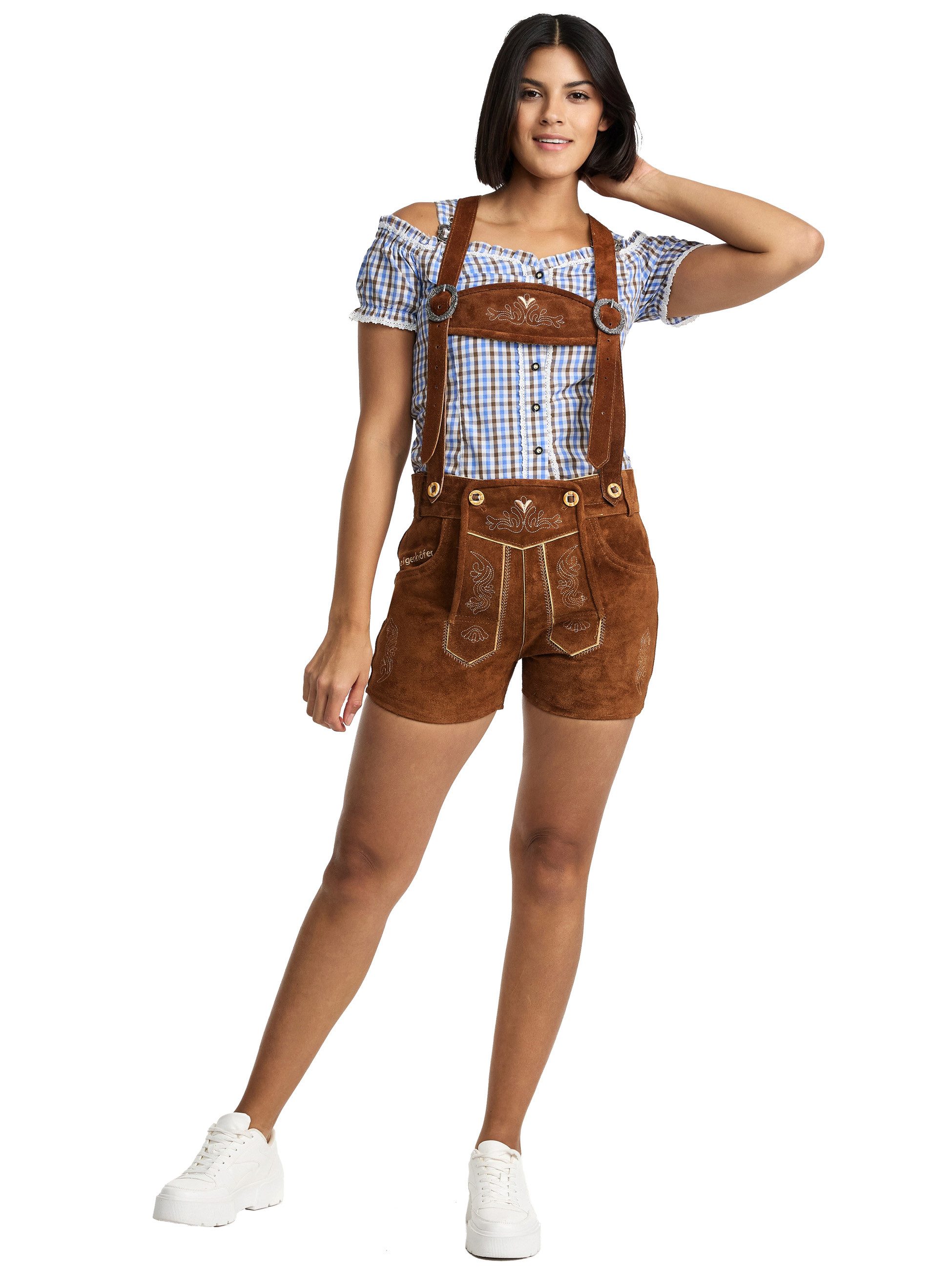 Steigenhöfer Manufaktur Trachtenlederhose Lederhose Damen Shorts Hotpants - günstig online kaufen