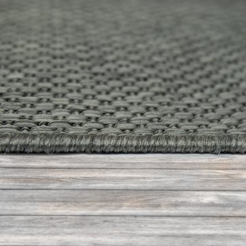 Outdoorteppich Teppich In-& Outdoor Balkon Küchenteppich Einfarbig, TT Home, Läufer, Höhe: 4 mm