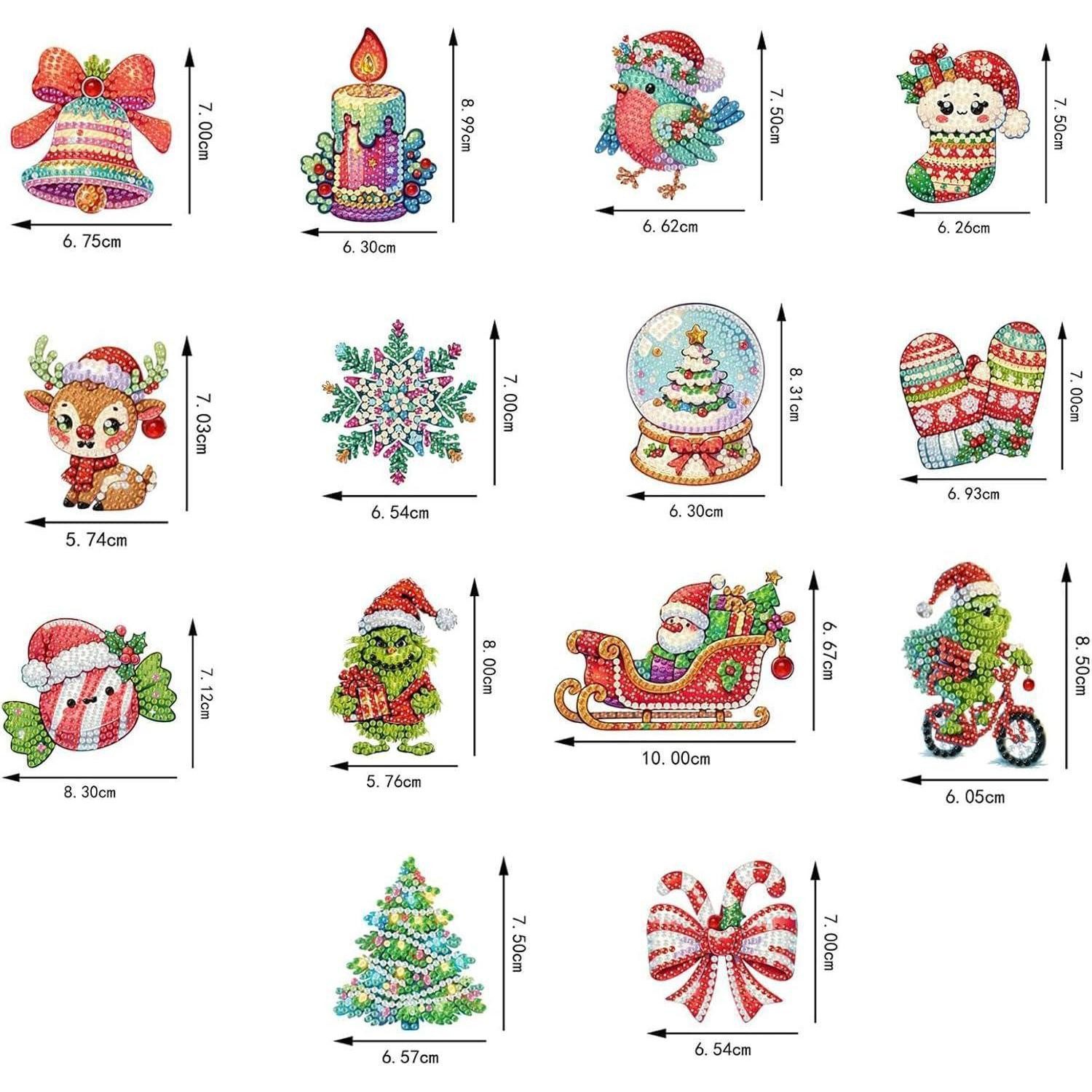 LuxusKollektion Küchenorganizer-Set Schlüsselanhänger 5D DIY Kinder 14 Set Diamond Painting Weihnachten – Bild 2 von 5