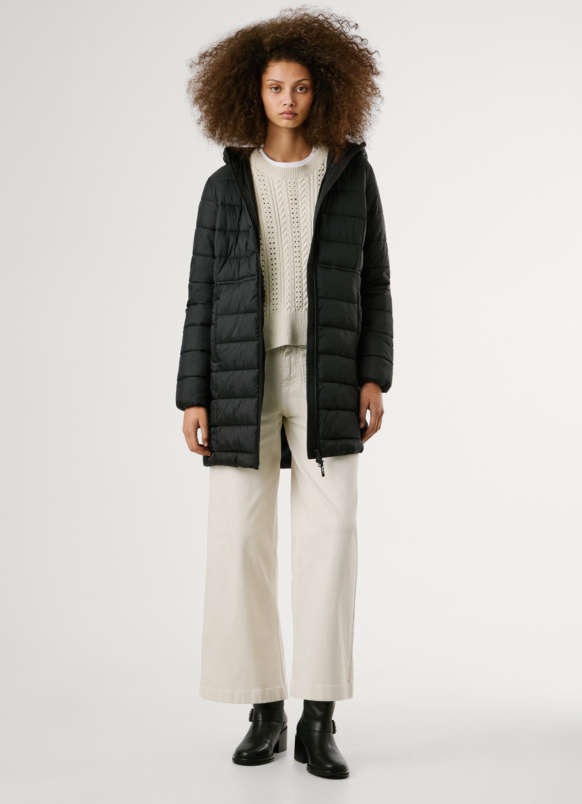 Pepe Jeans Steppmantel SALLY LONG mit Kapuze