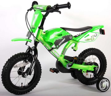 LeNoSa Kinderfahrrad Cross Motorrad Jungen-Mädchen-Fahrrad für Kinder 12 Zoll-Grün & Orange
