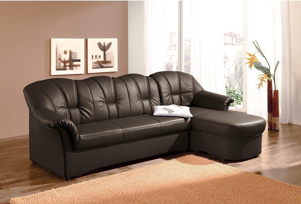 DOMO collection Ecksofa Papenburg, zeitlose Rückensteppung, günstig online kaufen