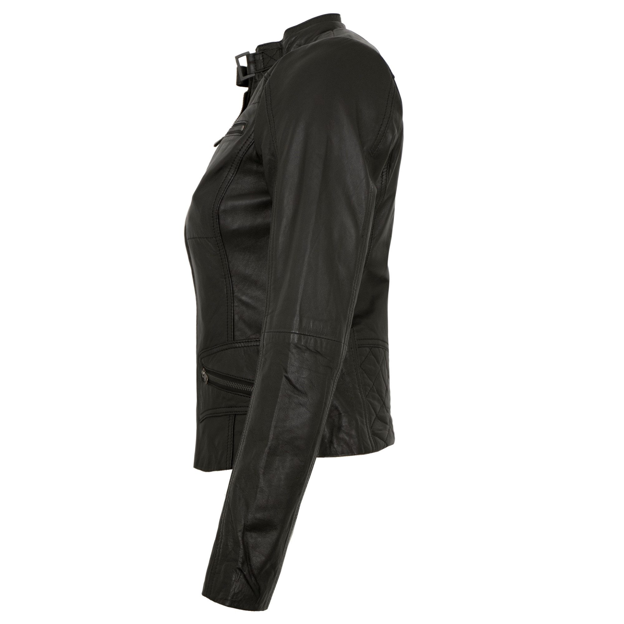 7eleven Lederjacke Katta-2 7eleven - Damen Lederjacke Lammnappa schwarz günstig online kaufen