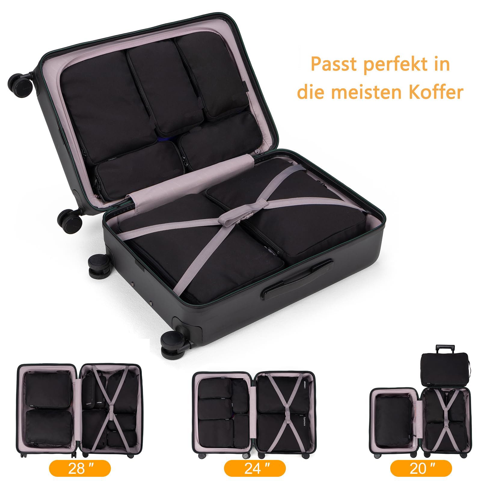Coonoor Kofferorganizer 8 Teilige Packwürfel, Kleidertaschen, günstig online kaufen