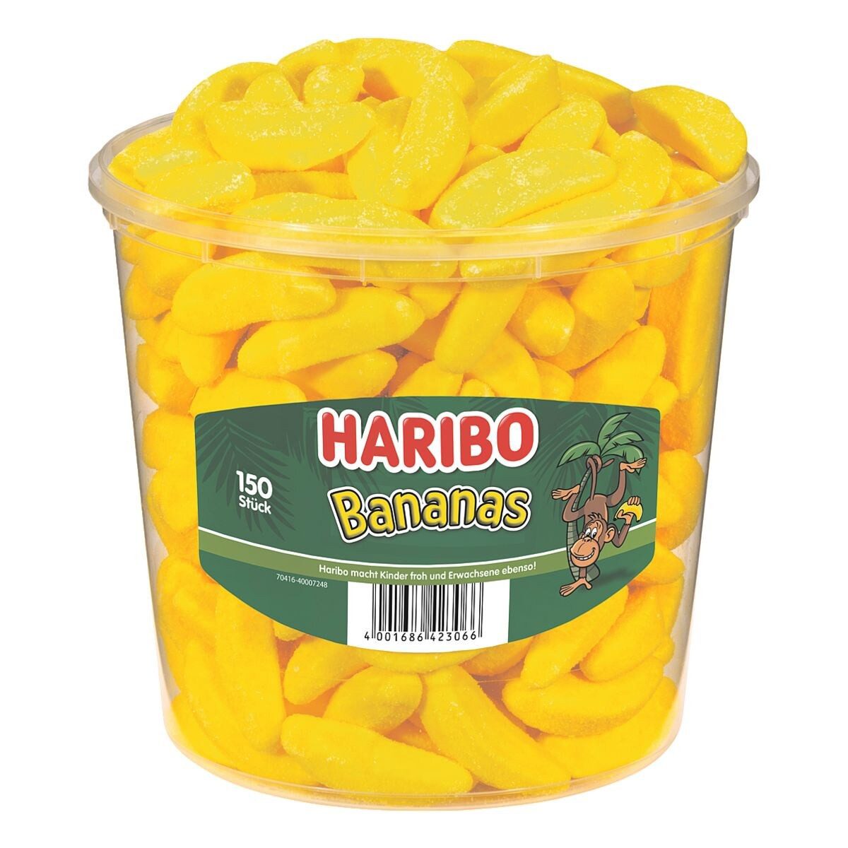 HARIBO Süßigkeit Bananas, Schaumzucker, 1050 g (150 Stück)
