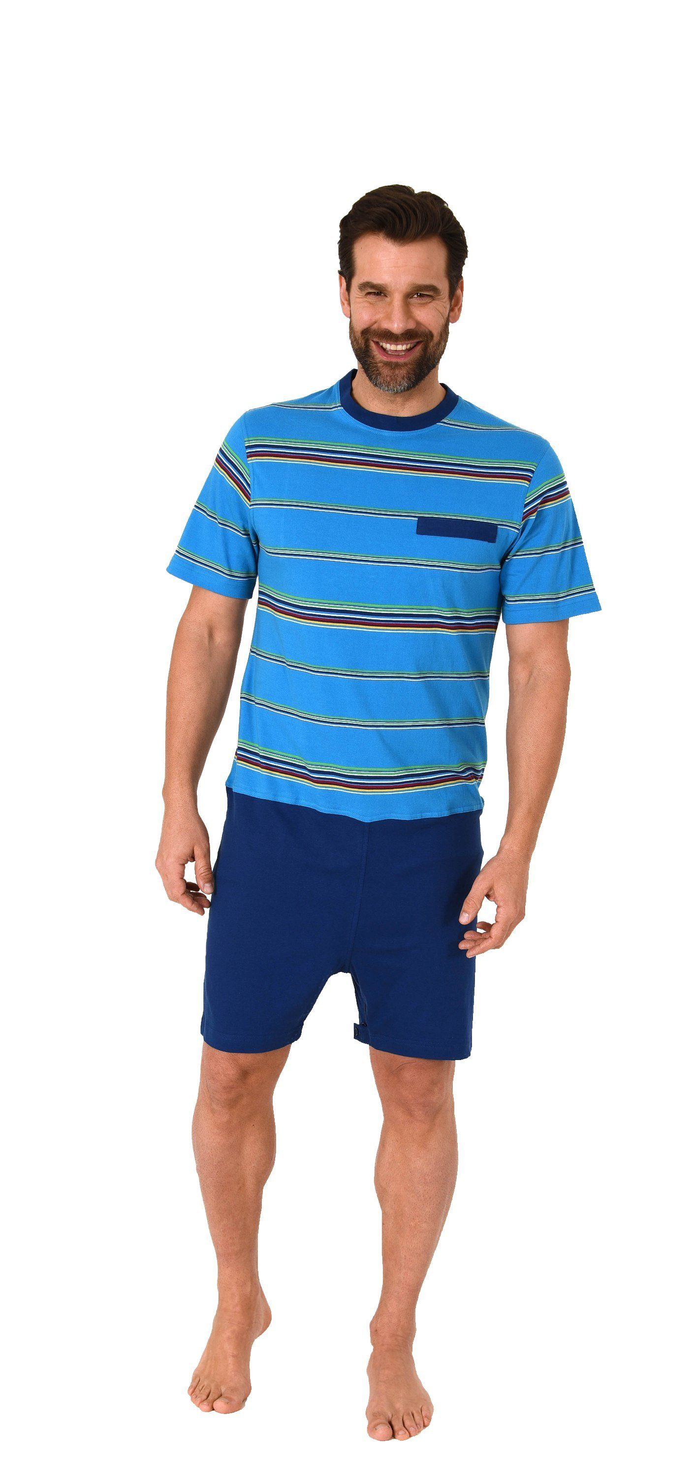 Normann Care Pyjama Herren Pflegeoverall kurzarm mit Reissverschluss am Rüc günstig online kaufen