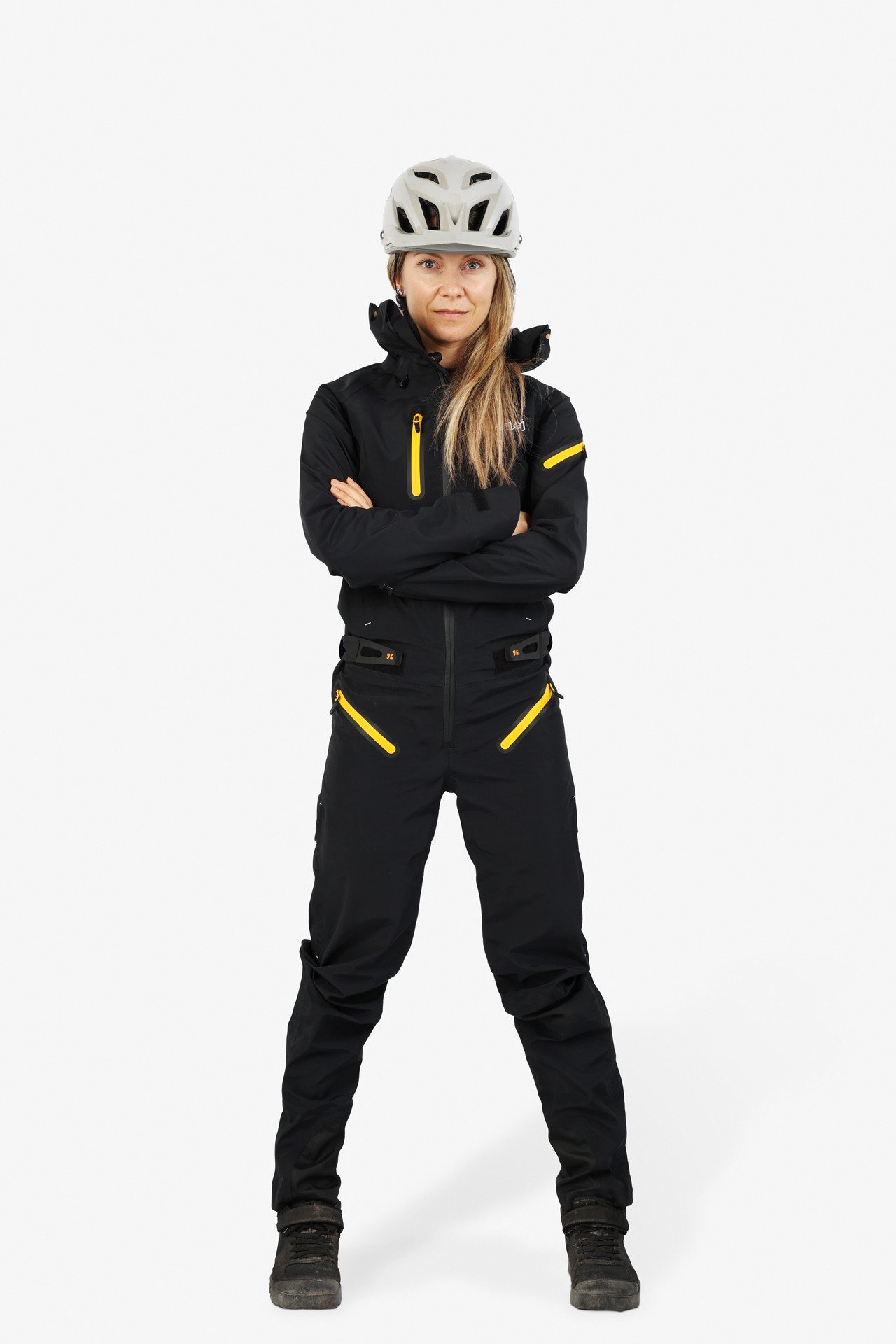 Dirtlej Regenoverall dirtsuit core edition ladies V4.0 black/honey lange Beine (nicht abnehmbar)