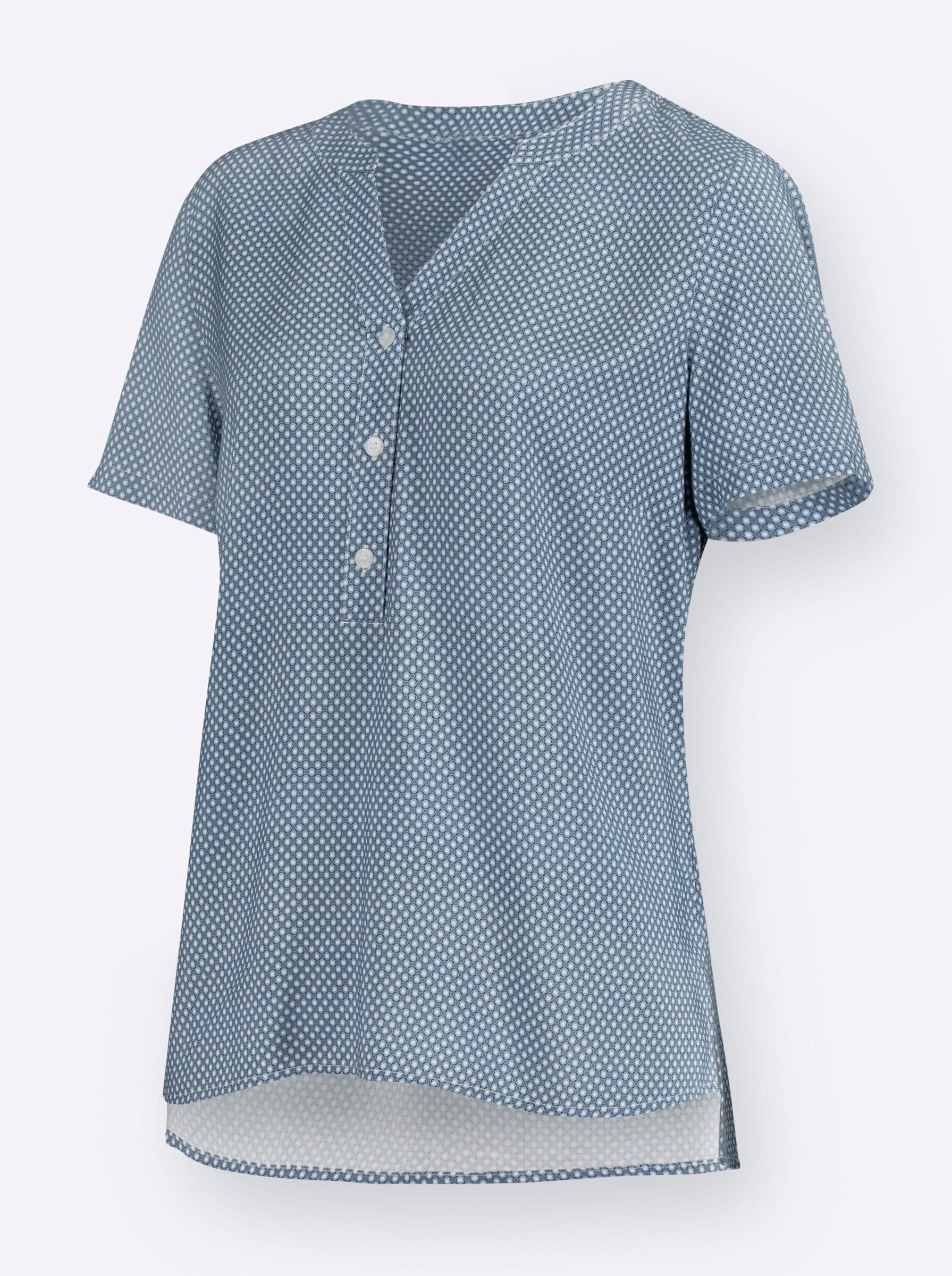 WITT bleu-rauchblau-bedruckt WEIDEN Klassische Bluse