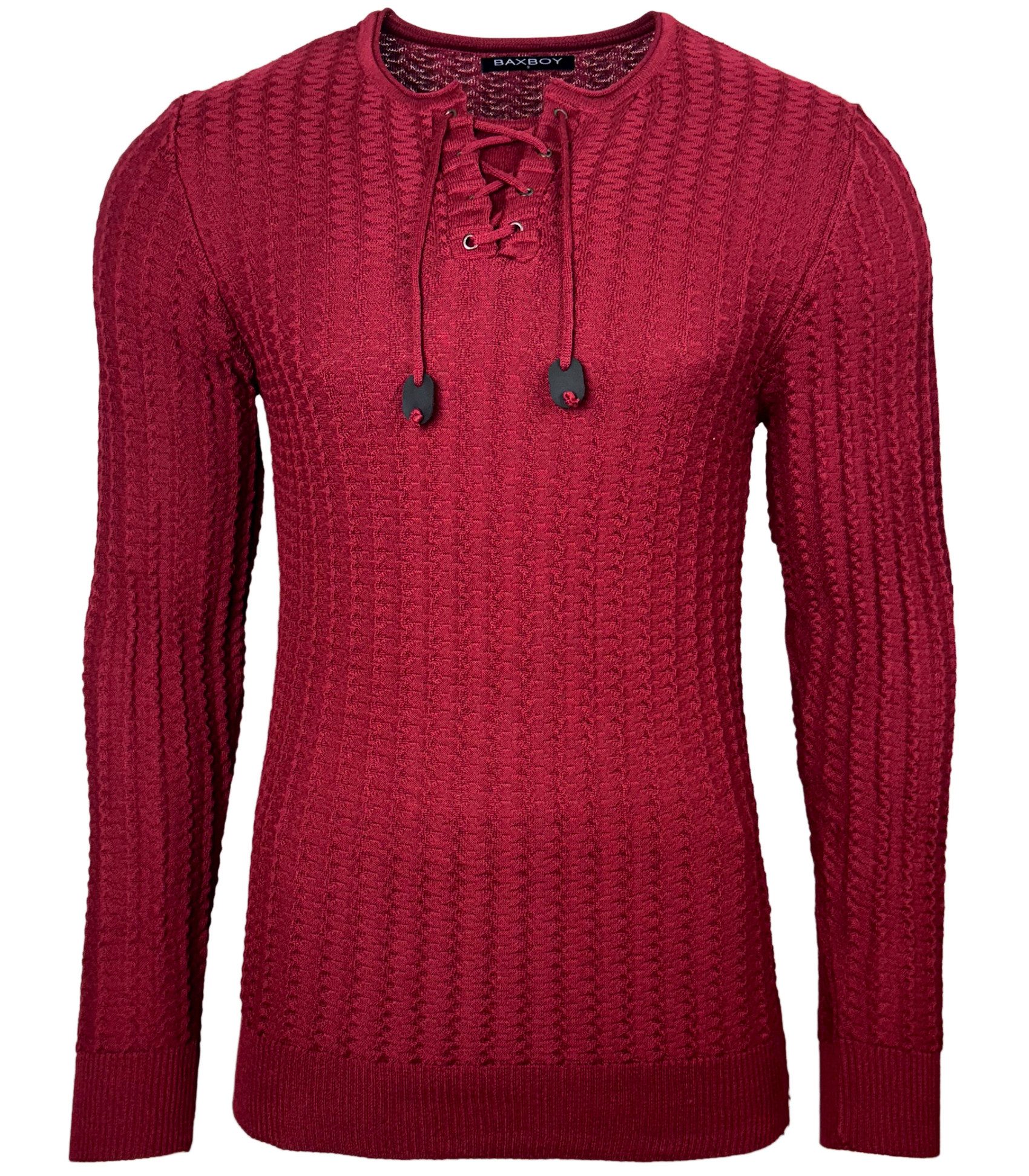 Strickpullover BAXBOY Herren stylischer Rundhals Männer Strick-Pullover B-332