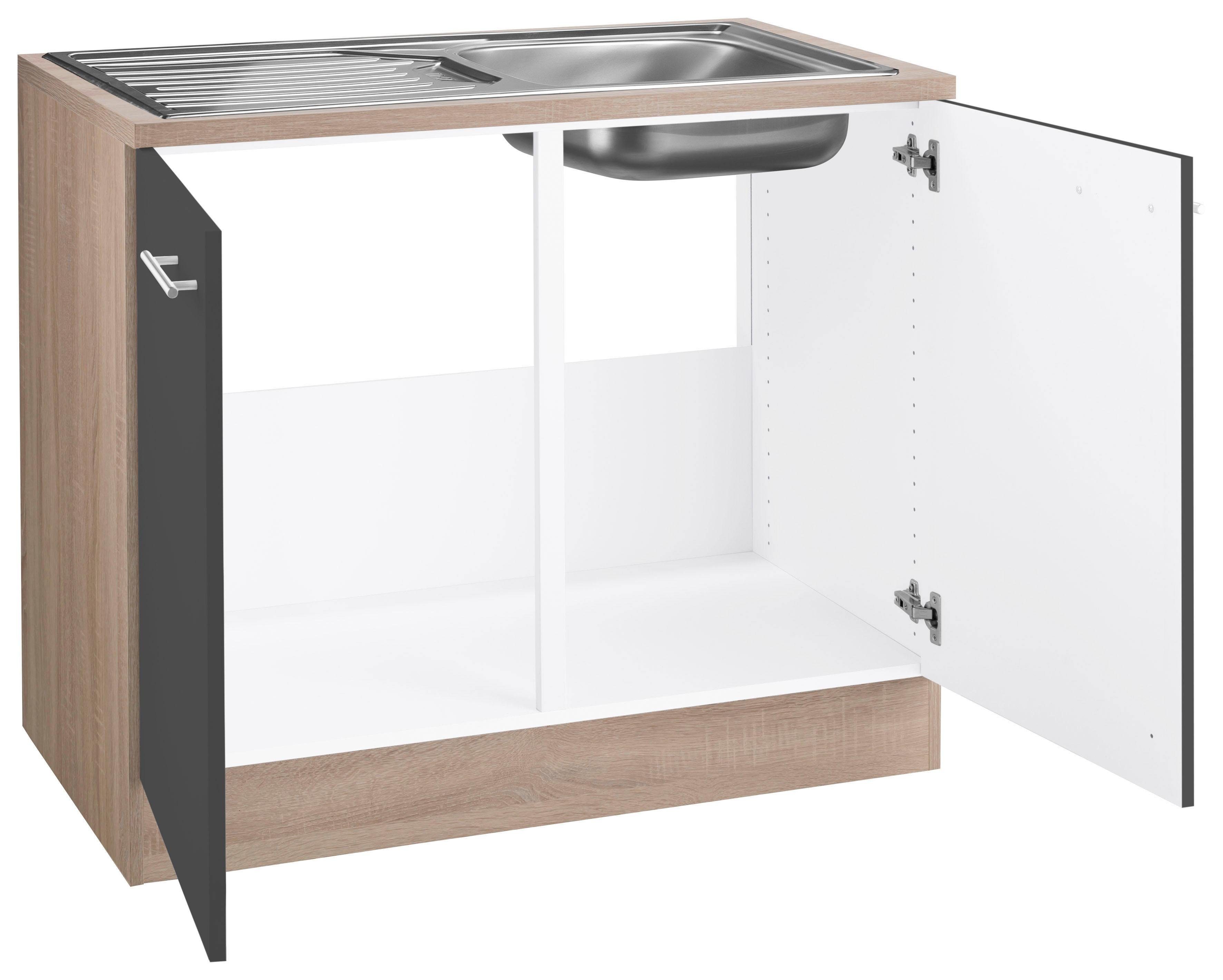 anthrazit Breite Spülenschrank OPTIFIT cm Kalmar, 100