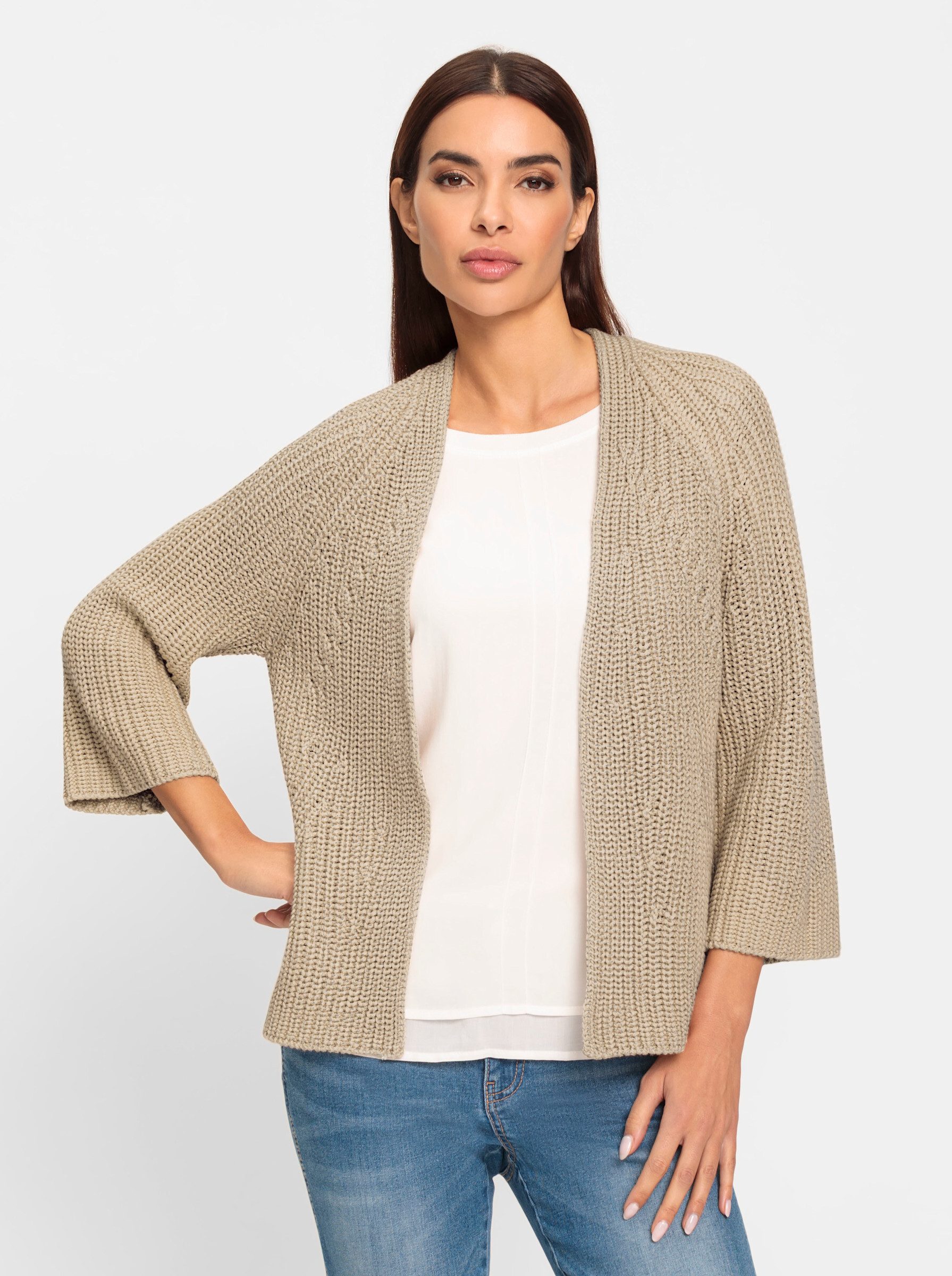Strickjacke Cardigan 3/4-Arm