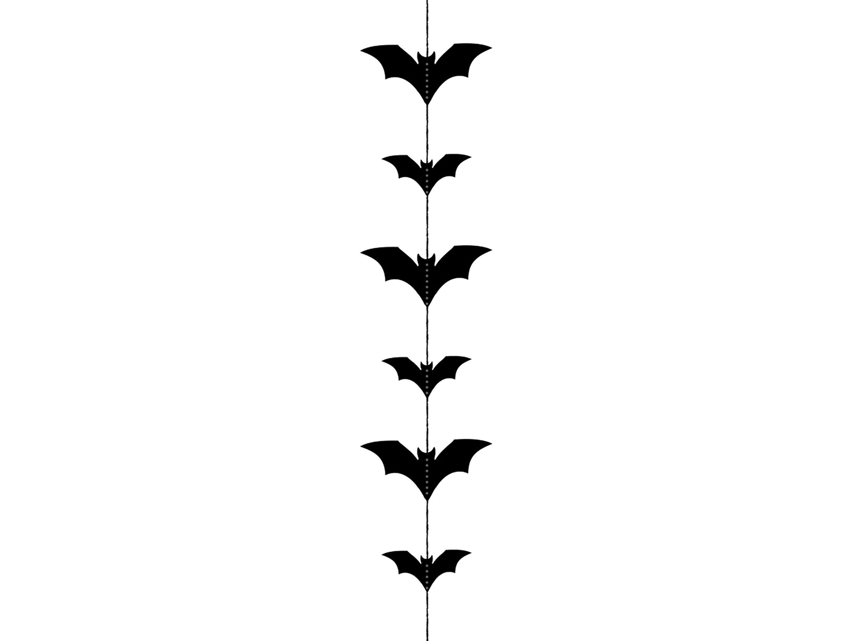 partydeco Hängedekoration, Fledermaus Girlande 11x150cm Papier Schwarz