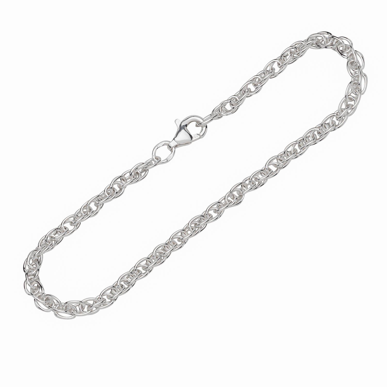 Fußkette 26cm Fußkette 925 Silber Doppelanker Kette 3,0mm breite Damen Fußglied