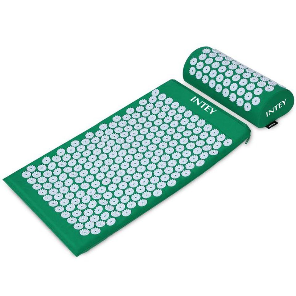 INTEY Akupressurmatte Akupressur Set Nadelmatte Akupunktur Matte (Set), mit Kissen und Tasche, 303 Nagelplatten
