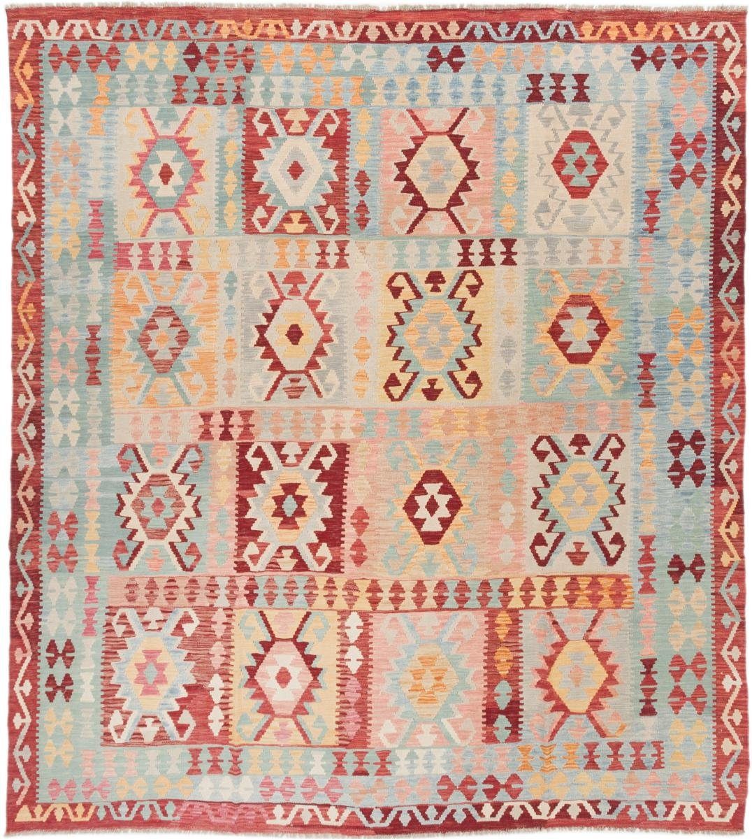 Orientteppich Kelim Afghan 260x287 Handgewebter Orientteppich, Nain Trading, rechteckig, Höhe: 3 mm