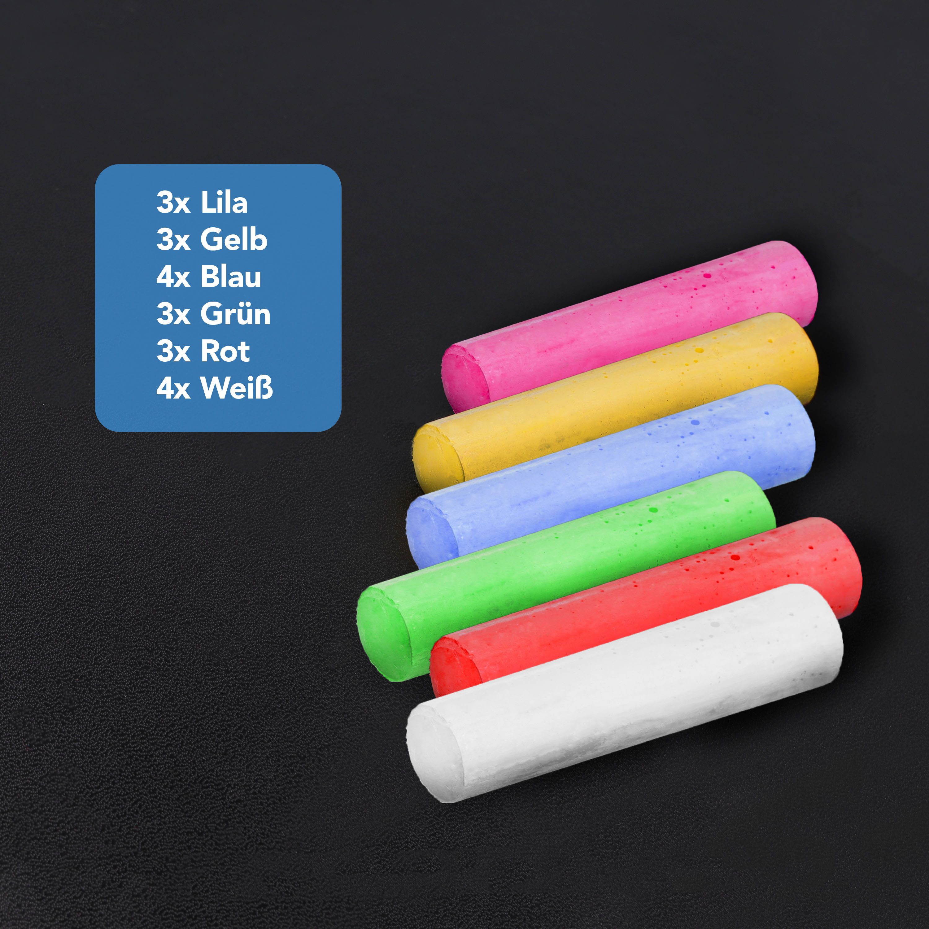 WESTCOTT Malkreide Straßenmalkreide (2er Set), 2 x 20 Stück Straßenkreide für Kinder, (Vorteilspack, 2-tlg), leicht abwaschbar