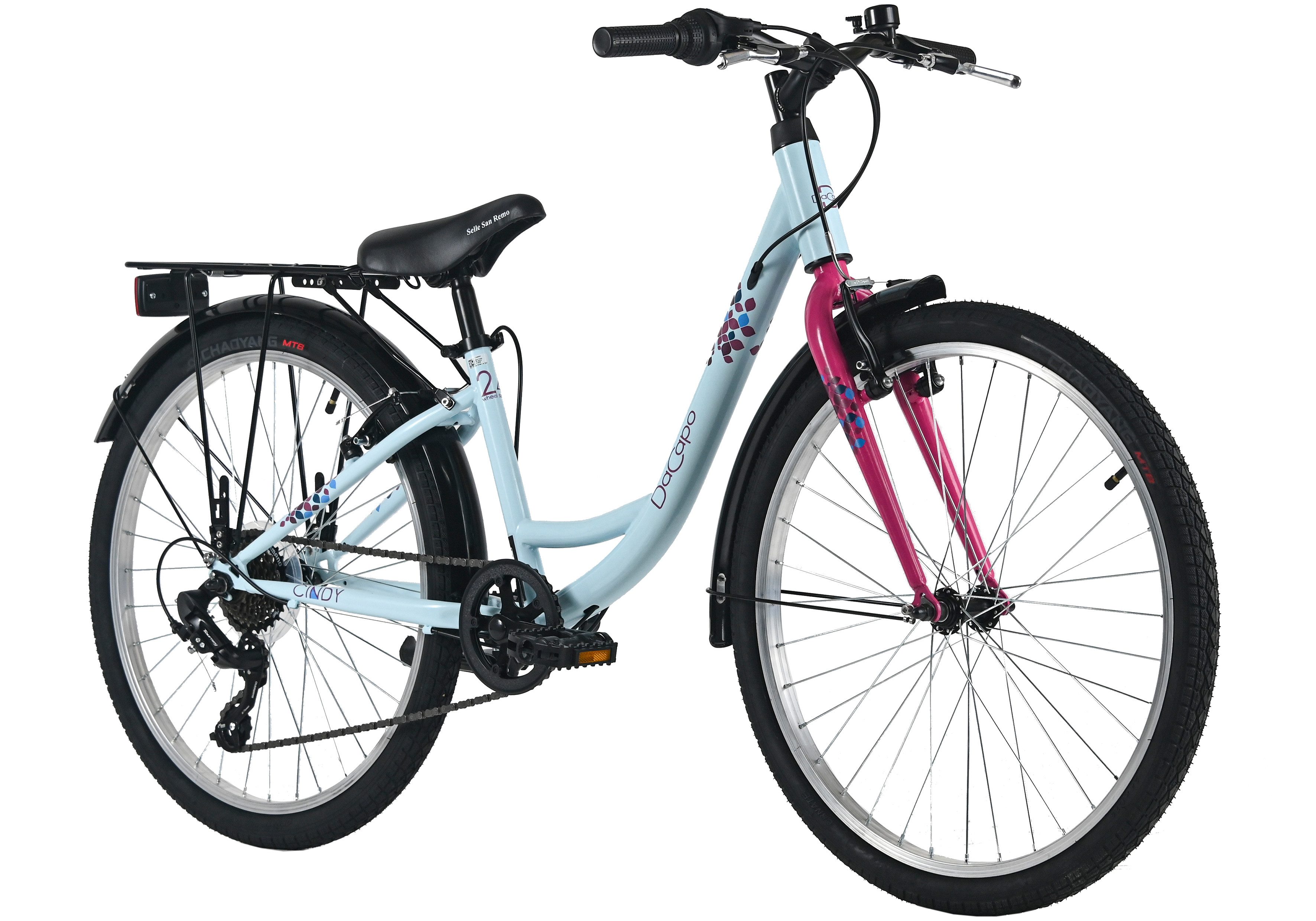 Dacapo Kinderfahrrad DaCapo Kinderfahrrad 24" Cindy 7 Gänge - Ab 8 Jahre, 7 Gang, Kettenschaltung