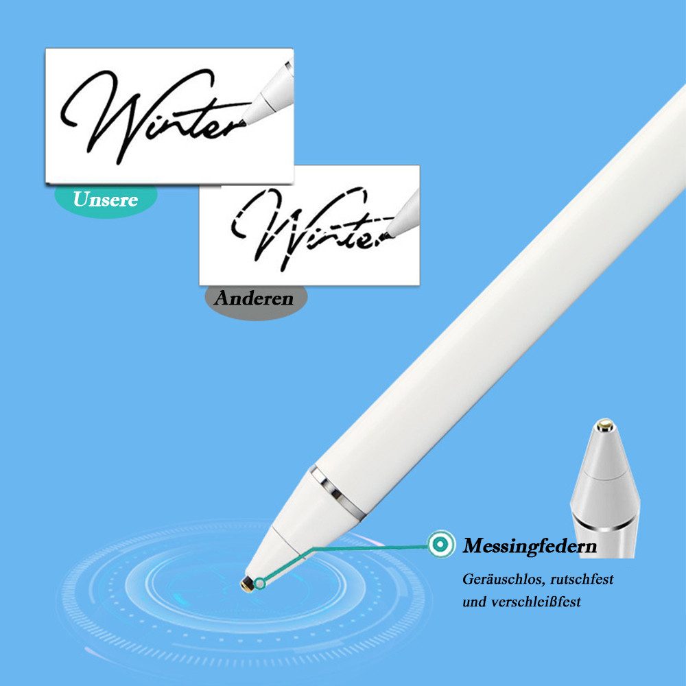 TUWENA Eingabestift Active Stylus Pen für sämtliche Touchscreens, Tablet Stift,Handystifte Kompatibel mit Handy, iPad, iOS & Android Touch Touchscreen-Geräten