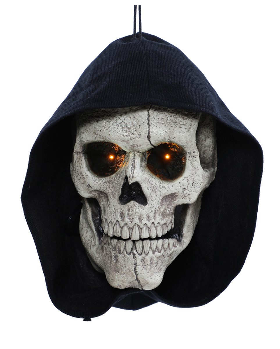 Horror-Shop Dekoobjekt Totenschädel Türdeko mit Licht & Sound