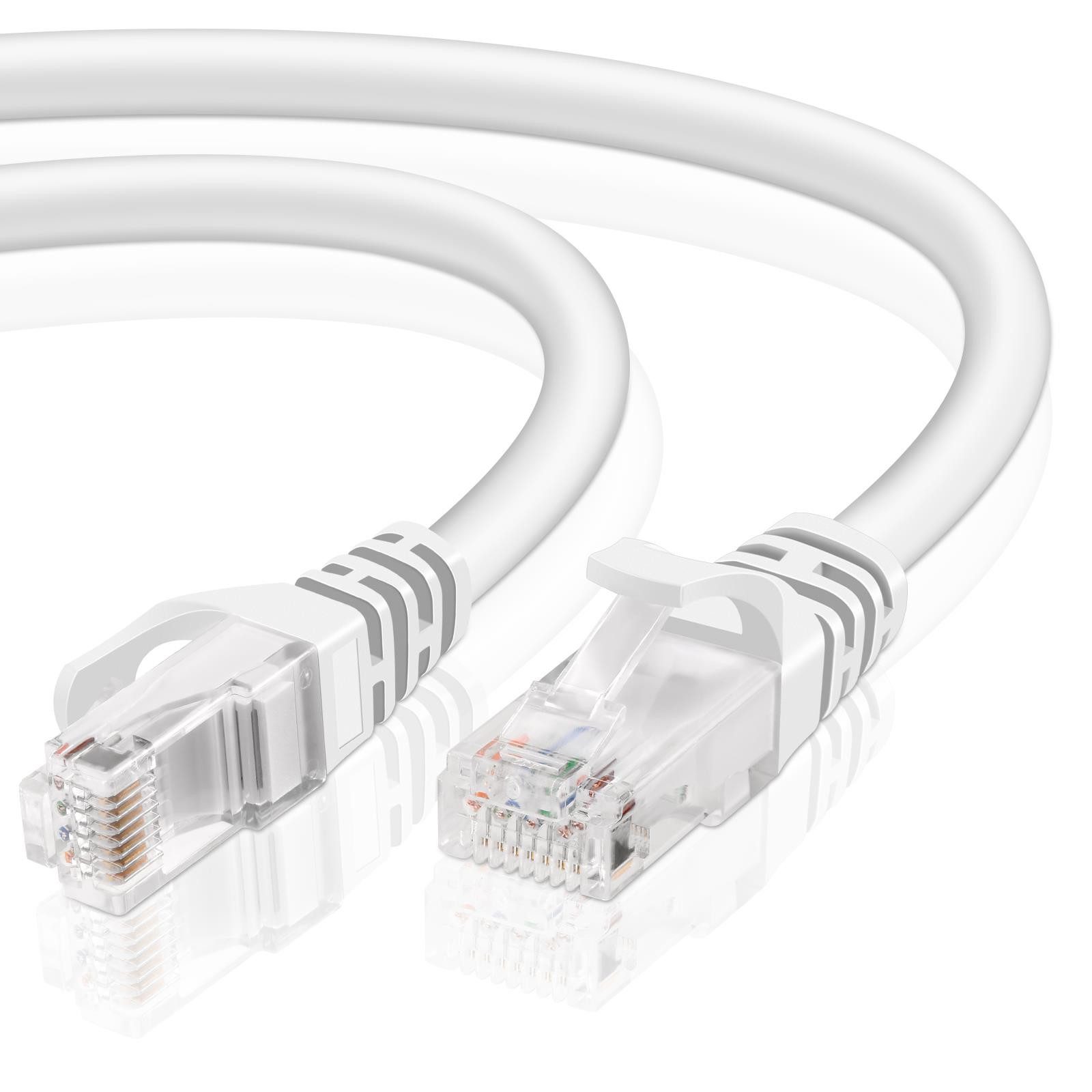 VERCO Cat 6 Netzwerkkabel rundes LAN-Kabel, RJ-45 (Ethernet), (25 cm), 10 / 100 / 1000 Mbits Geschwindigkeit bis 1 Gbits UTP Patchkabel