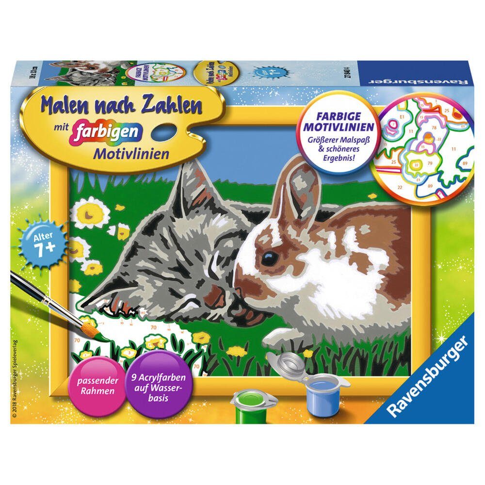 Ravensburger Раскрась по номерам Kätzchen und Häschen