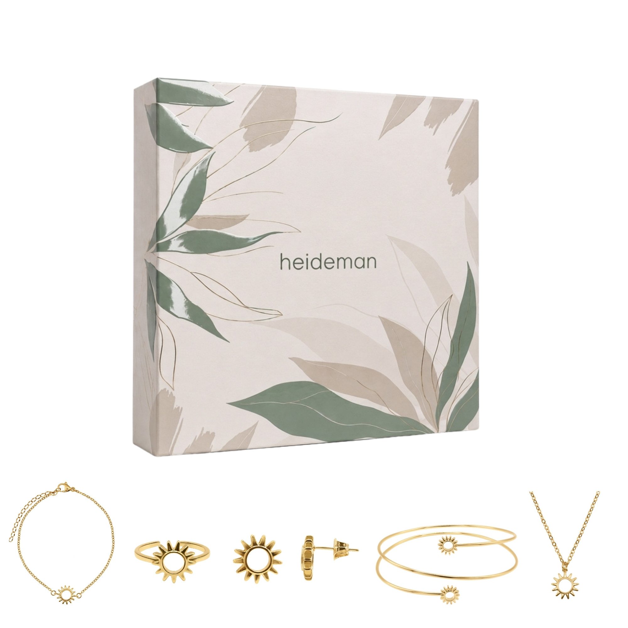 Heideman Schmuck-Adventskalender Summerbox Lissabon silberfarben, Schmuckset mehrteilig Schmuck für Frauen - 5 Schmuckstücke