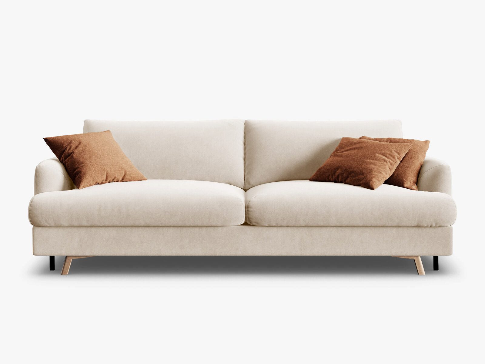 Micadoni Schlafsofa Naomi, 3-Sitzer mit Bettkasten