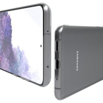 EAZY CASE Handyhülle Slimcover Clear für Samsung Galaxy S20 Ultra / 5G 6,9 Zoll, durchsichtige Hülle Ultra Dünn Silikon Backcover TPU Telefonhülle Klar