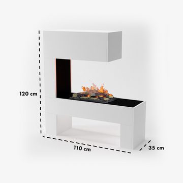 GLOW FIRE Elektrokamin Mozart Wasserdampf Kamin, Elektrischer Kamin, Wasserdampfkamin mit 3D Feuer und Knisterfunktion