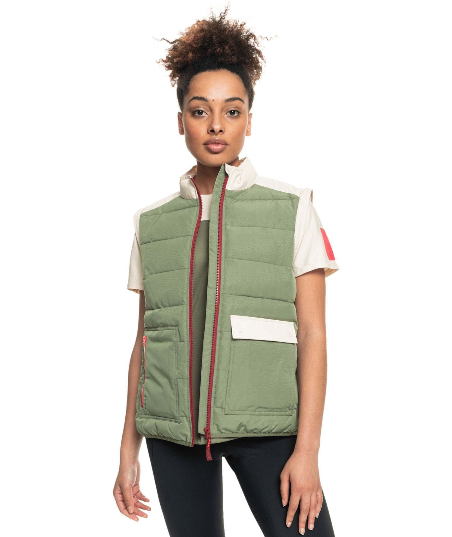 Roxy Allwetterjacke ROXY Sport Jacke Crazy Fantasy Deep Lichen Green L