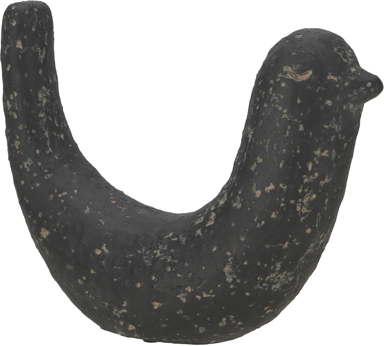 Vosteen Dekofigur Vogel aus Beton schwarz indoor outdoor Gartendeko Wohndeko, indoor und outdoor geeignet