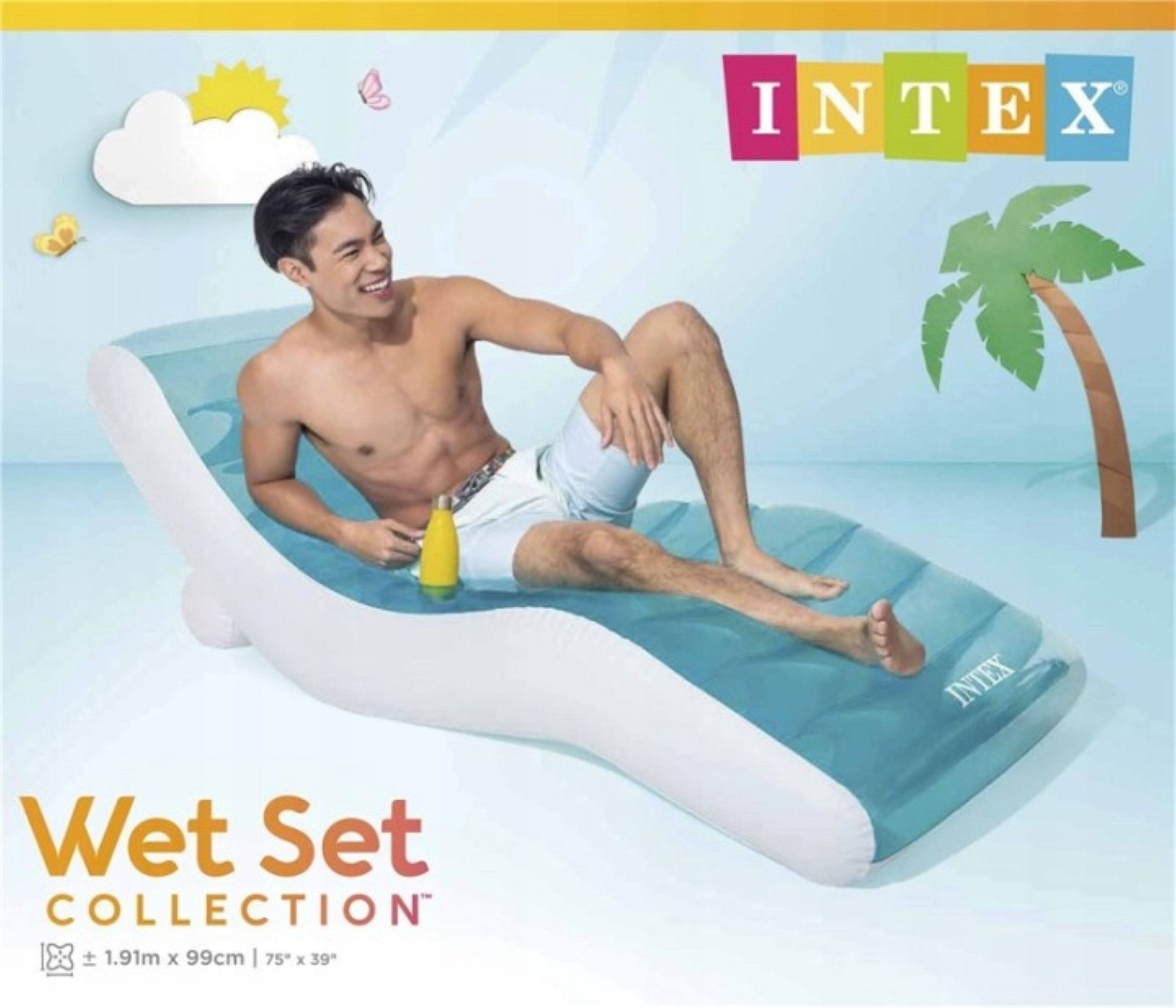 Intex Luftmatratze INTEX 56875EU Splash Lounge Luftmatratze 191x99 cm Poolliege, (1-St)