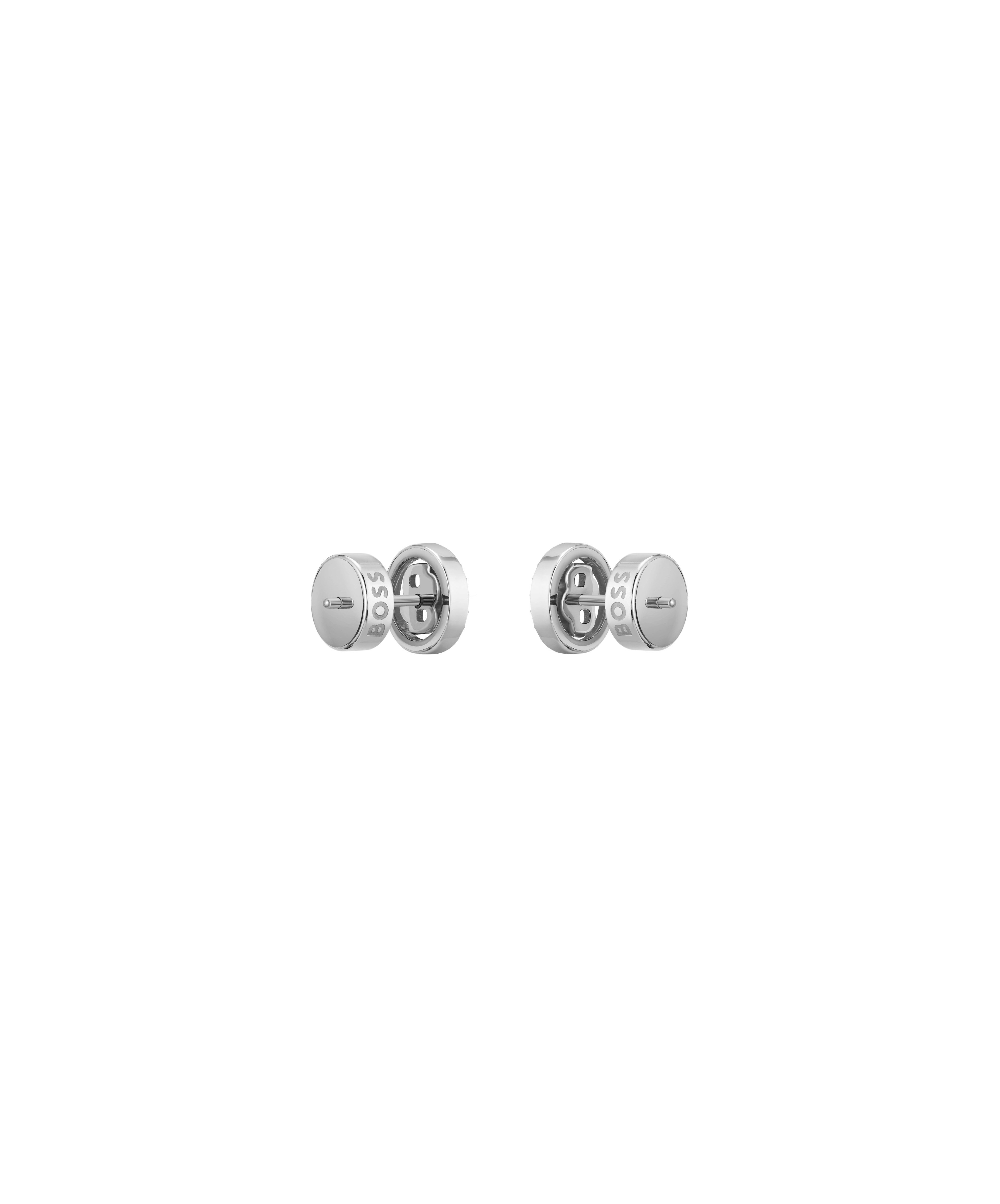 BOSS Paar Ohrstecker DOUBLE B DIVINE, mit Glasstein
