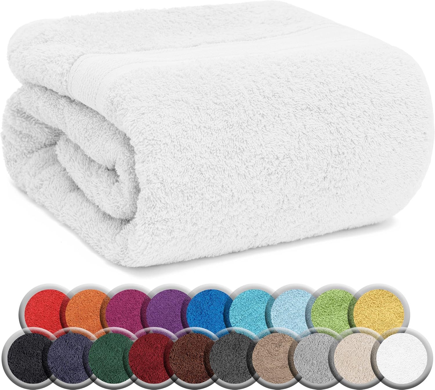 NatureMark Saunatuch Frottier Saunatücher 80x200cm, 100% Baumwolle (1-St), Premium Qualität SAUNATUCH Sauna-Handtuch, 80x200cm, Weiß