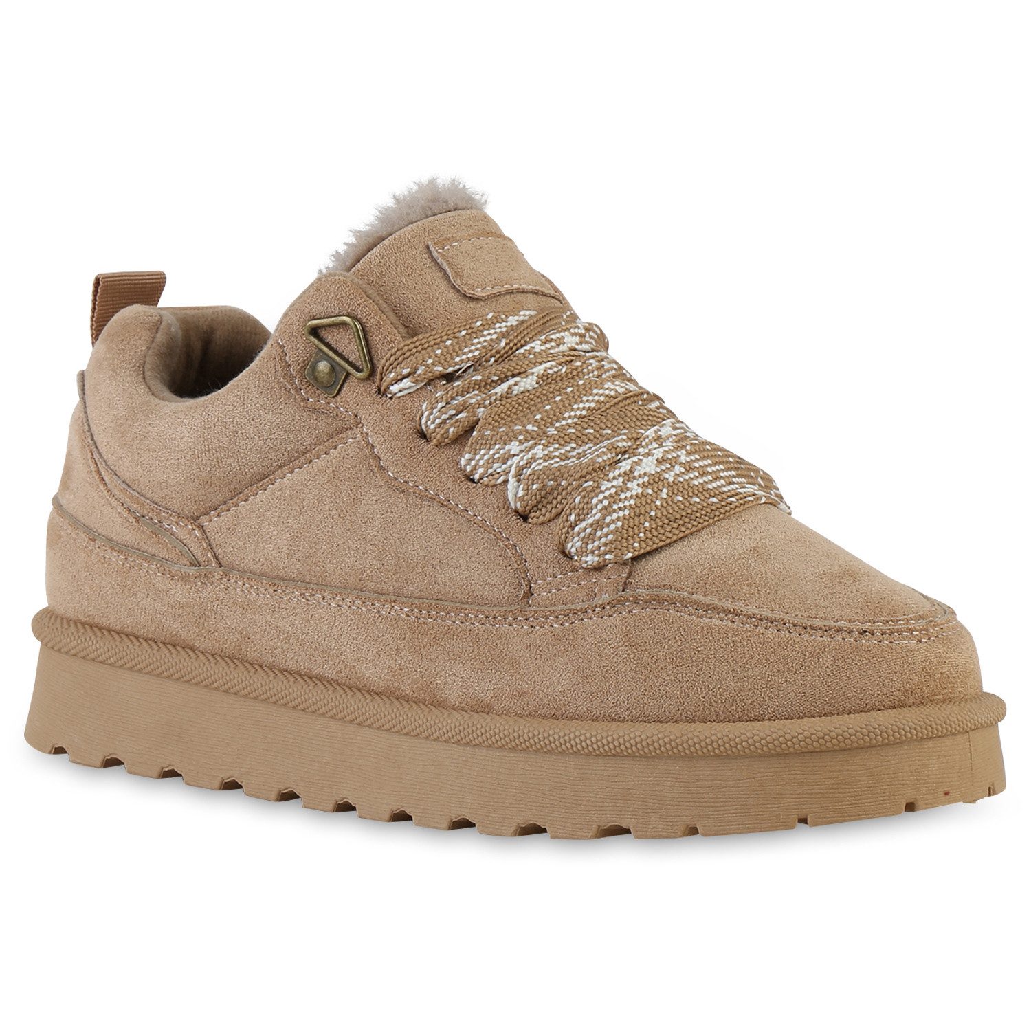 VAN HILL 841830 Sneaker Damen Warm Gefütterte Sneaker Low Bequeme Profil-Sohle