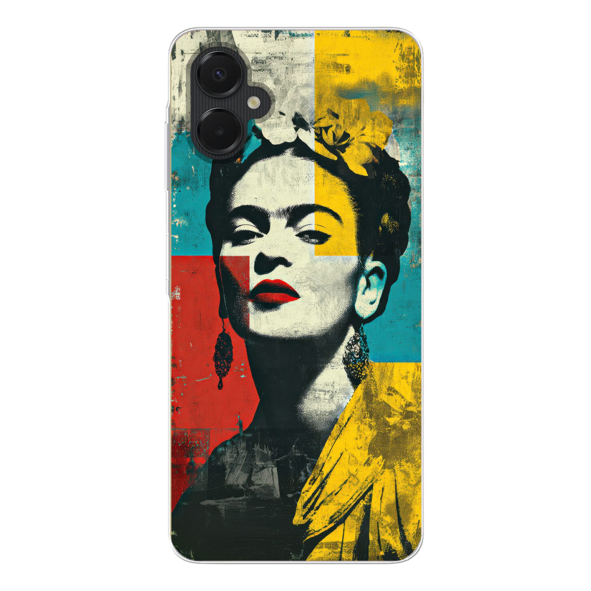 MuchoWow Handyhülle für Samsung Galaxy A06 5G Blumen - Helle Farben - Grafisch - Modern, Smartphone-Bumper, Print, Handy Schutzhülle Dünn